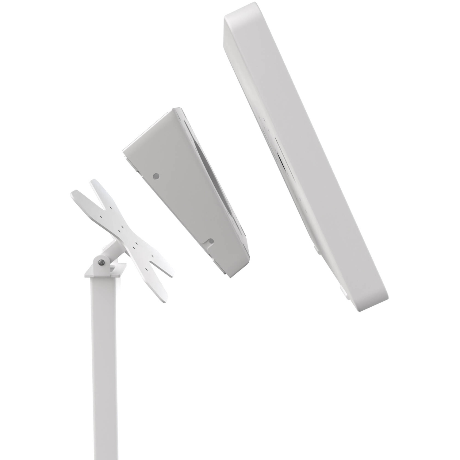 CTA Digital Prime Double VESA Wedge et Prise/PoE Cover pour Tablettes aux normes VESA 75 x 75 et 100 x 100 - Blanc