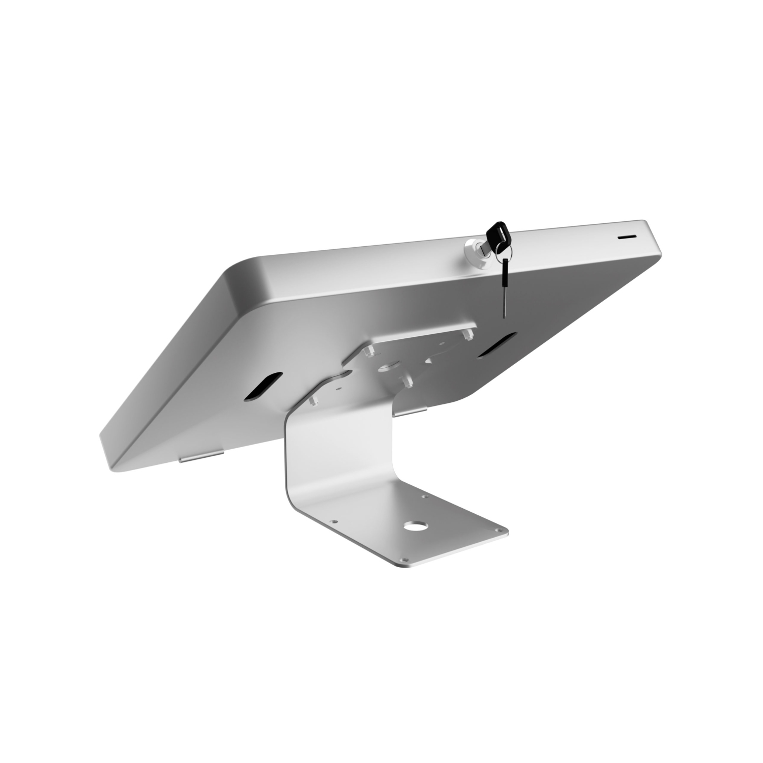 Support incurvé et support mural CTA Digital compatible VESA pour boîtiers de tablette Paragon - Argent