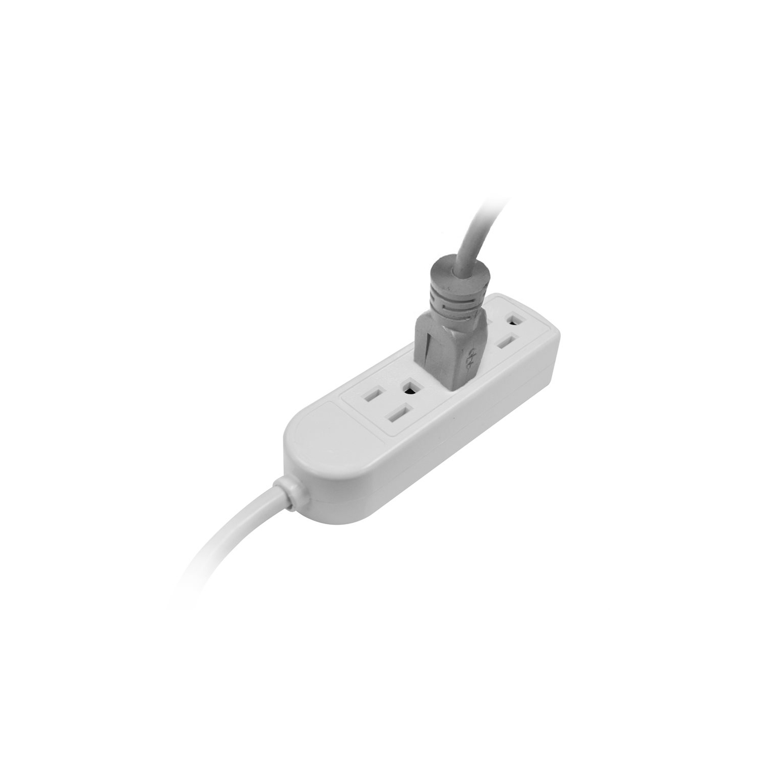 Elink EL-883 3 Outlet Grounded Interior Extension Power Bar 7Ft White