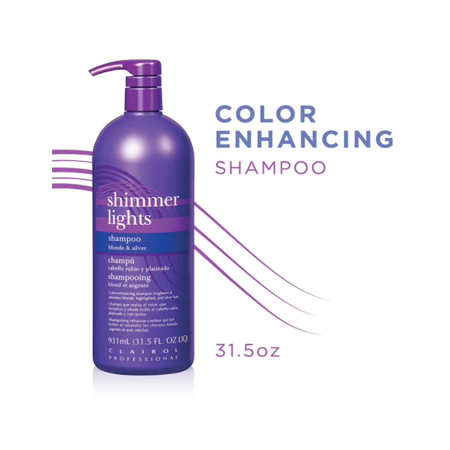 Clairol Shimmer Lights Shampooing, blond et argent, 31,5 oz