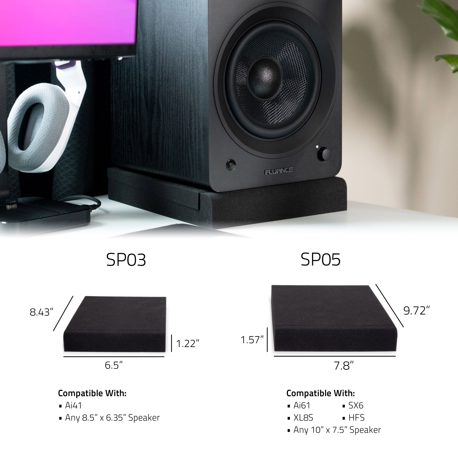 Pads 33x27x4cm Speakers Sponge Speakers Isolation Pads Speaker Acoustic Foam  Studio Monitor Pads – the best products in the Joom Geek online store