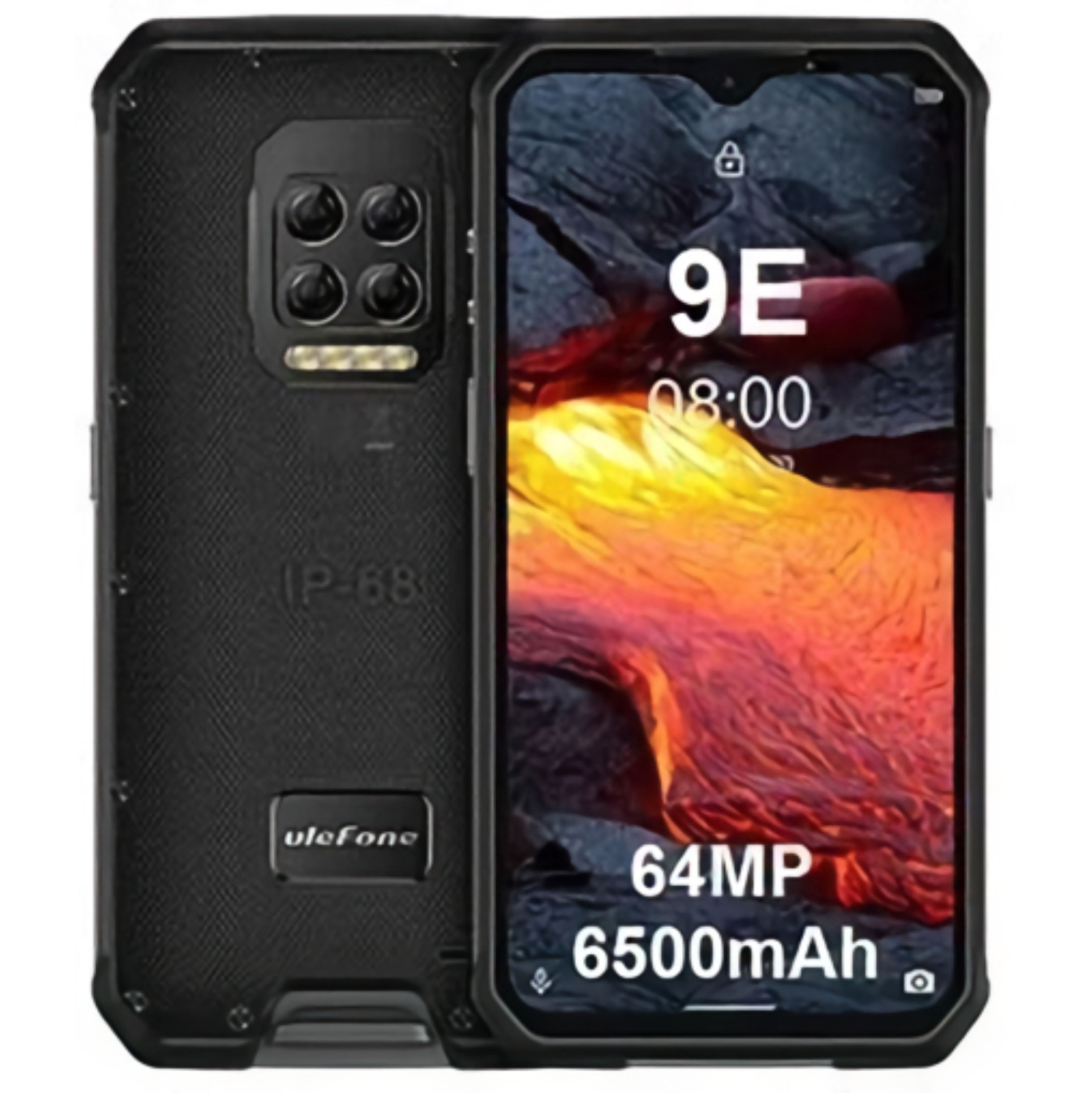 Ulefone Armor 9E Android Smartphone Rugged Mil-spec Ext. Weather Shockproof Waterproof 8GB + 128GB Android 10 64MP Rear Camera 6600mAh 2 Year WARRANTY Open Box ..Unlocked
