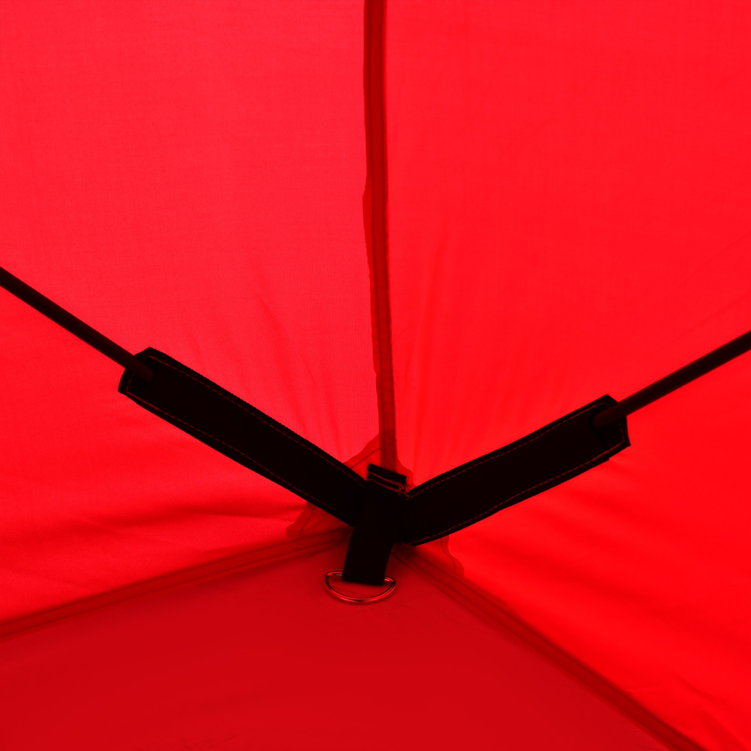 Abri de pêche sur glace Outsunny pour 2 personnes, tente de pêche sur glace portative avec fenêtres, sac de transport et ancrages, rouge