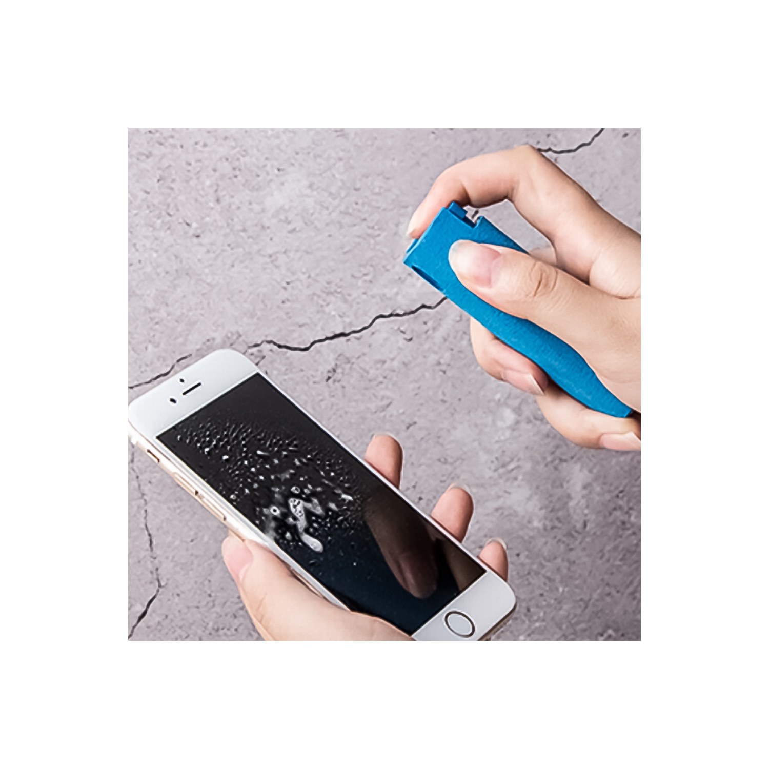 Nettoyant pour écran - vaporisateur + corps en microfibre + 2 recharges - solution nettoyante novatrice - Nettoyant pour écran On The Go - Bleu -