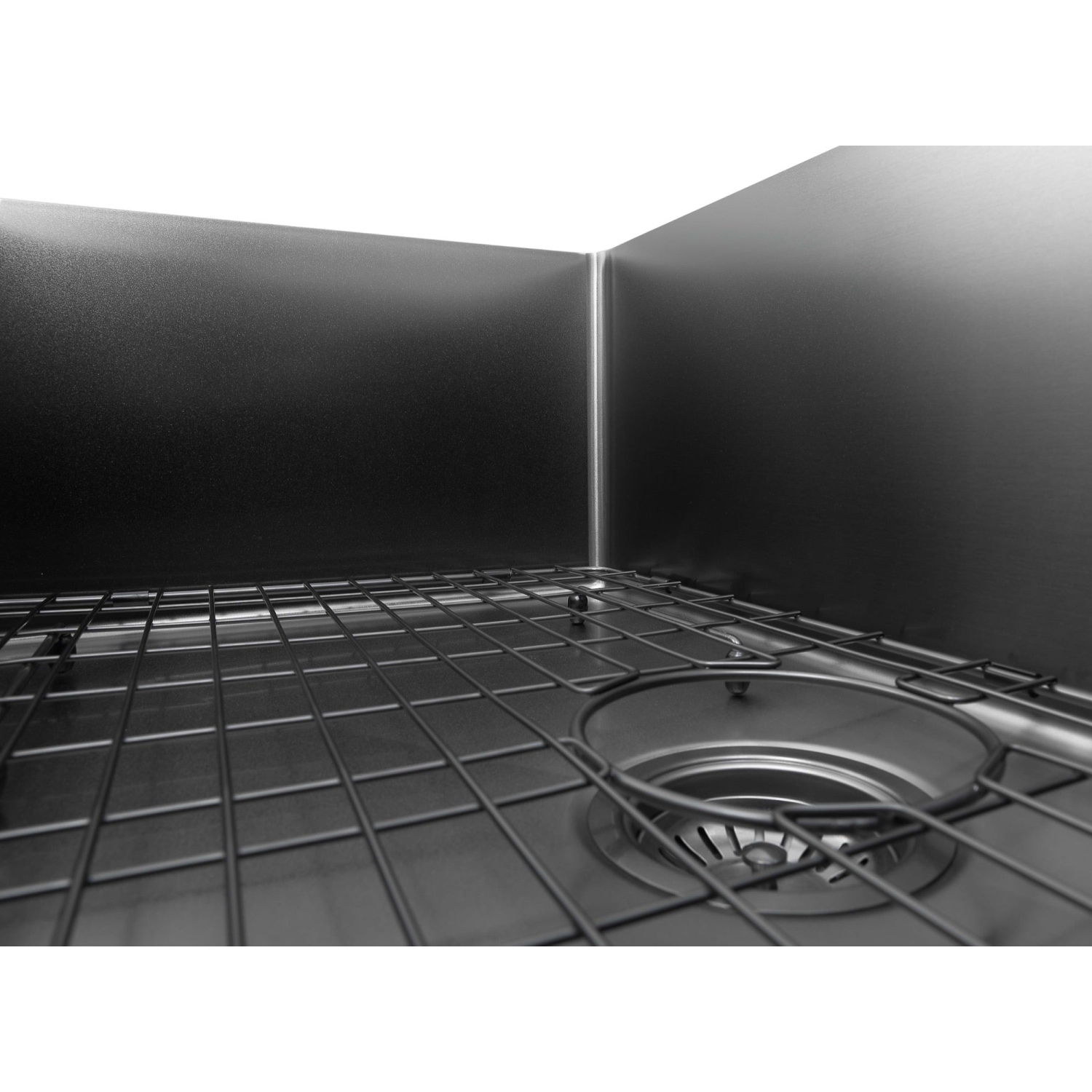 Ancona 32" 60/40 Double Bowl Undermount Kitchen Sink with Grid and Roll-Up Mat in PVD Gunmetal