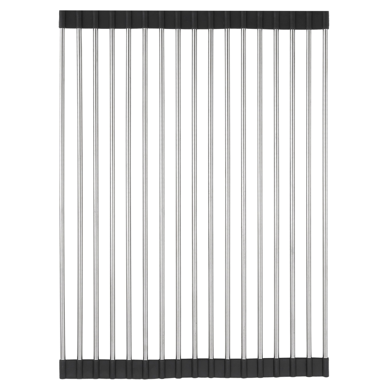 Ancona 32" 60/40 Double Bowl Undermount Kitchen Sink with Grid and Roll-Up Mat in Black PVD Nano