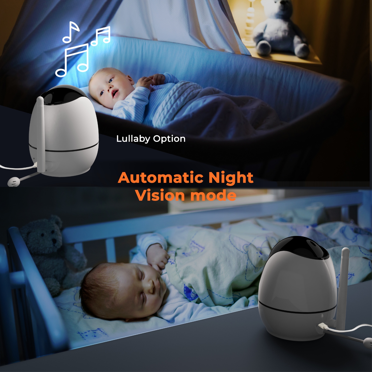 Caméra supplémentaire pour moniteur pour bébé Rexing BM1 AC avec capacités d'enregistrement Écran IPS de 4,5 pouces