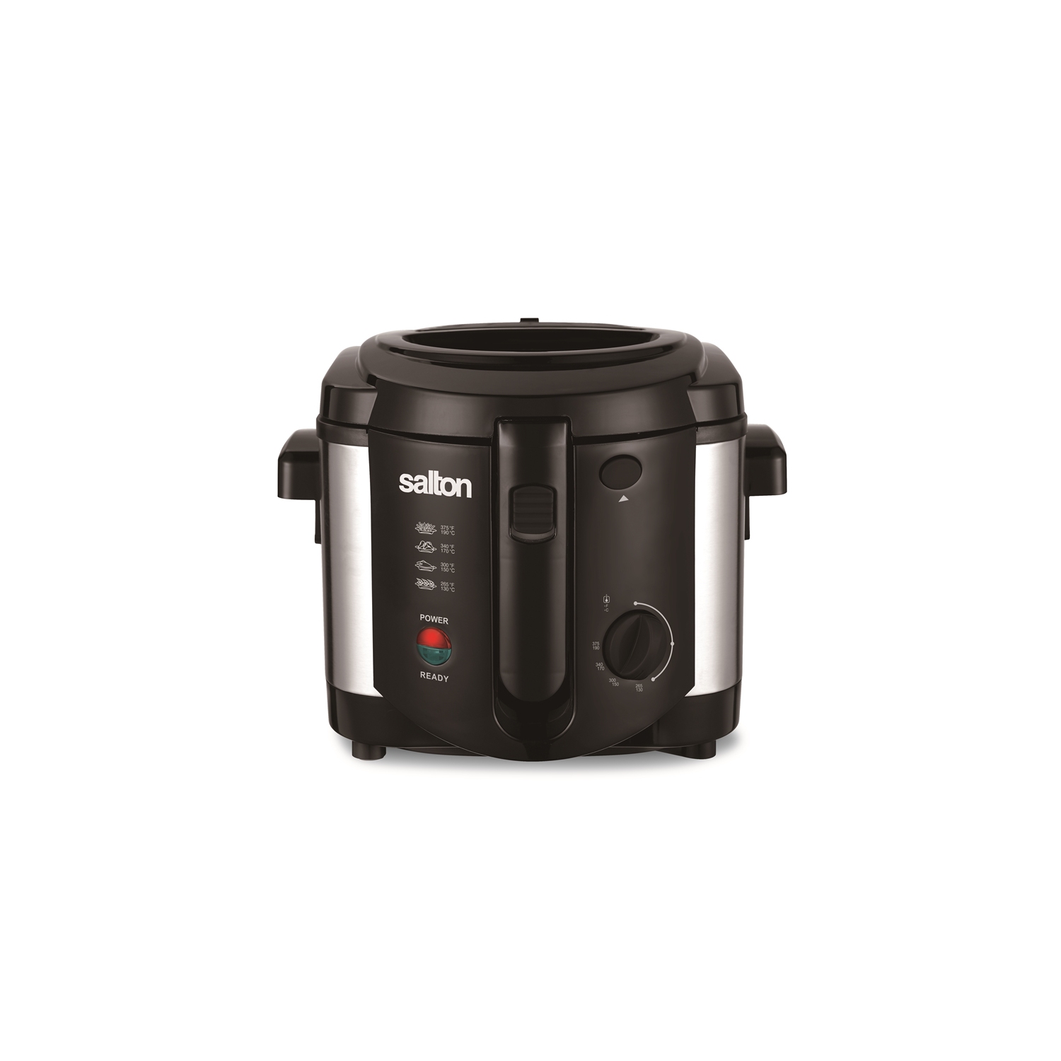 Salton DF2064 - 2L Capacity Fryer with Adjustable Temperature and Removable Lid, Stainless Steel