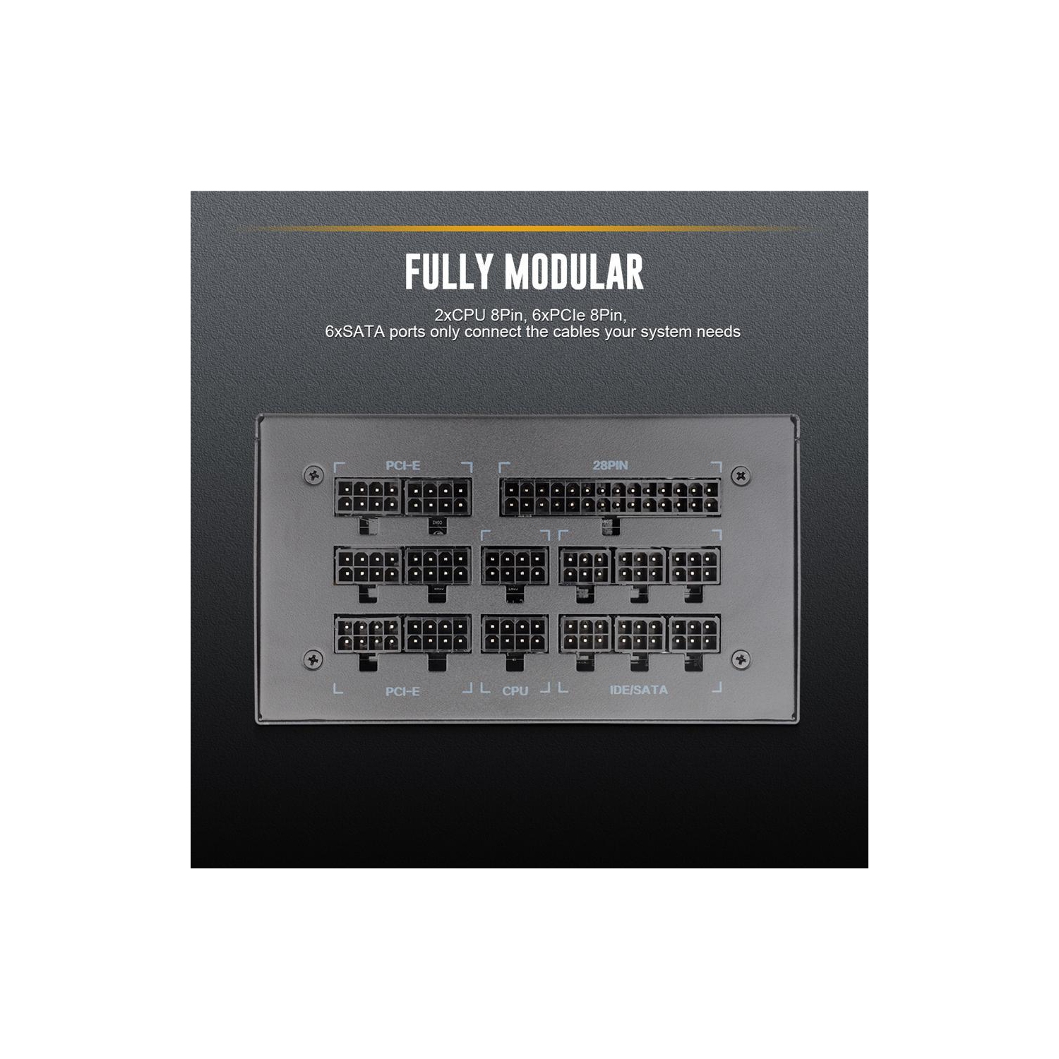 Segotep 1000W Power Supply Fully Modular 80+ Gold PSU with 140mm Dbb Smart Fan