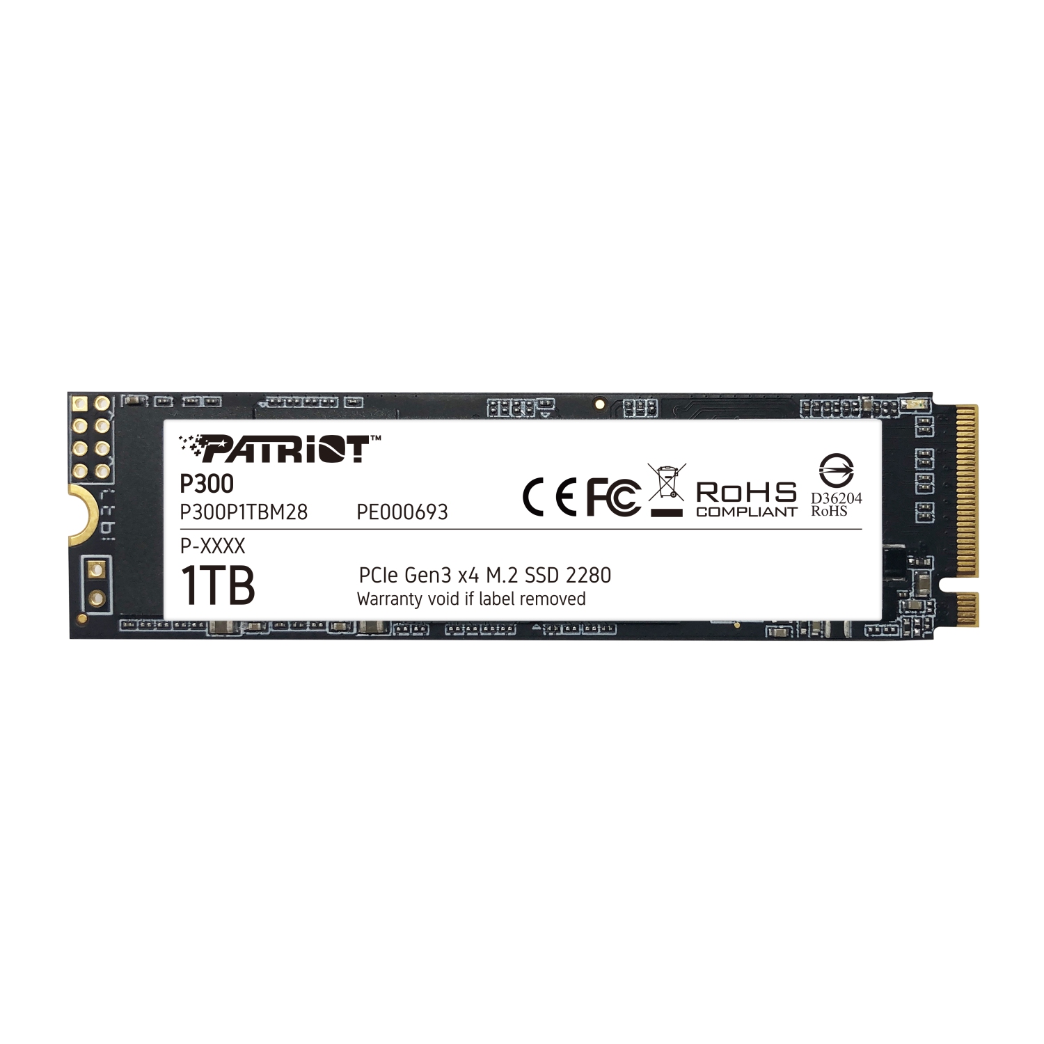 Patriot P300 1TB Internal SSD - NVMe PCIe Gen 3x4 - M.2 2280 - Solid State Drive - P300P1TBM28
