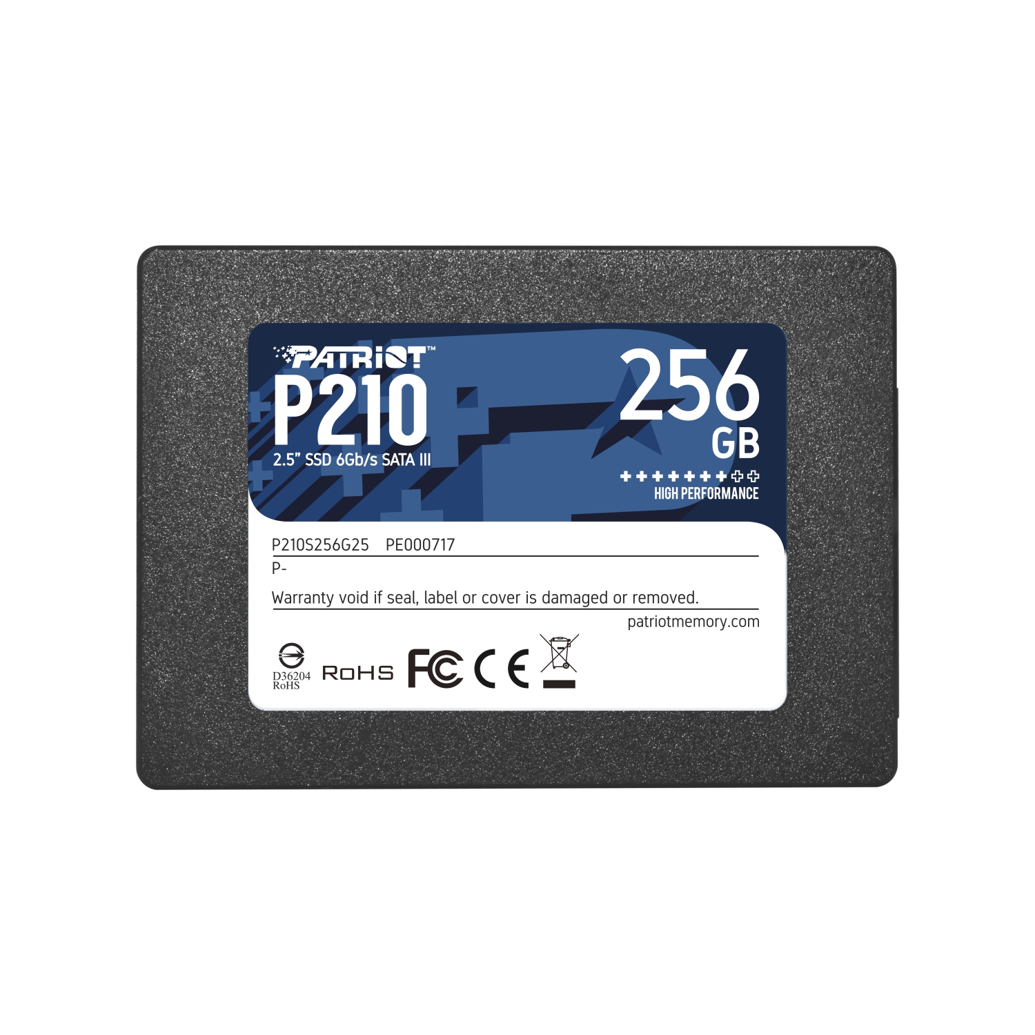 Patriot P210 256GB Internal SSD - SATA 3 2.5" - Solid State Drive - P210S256G25