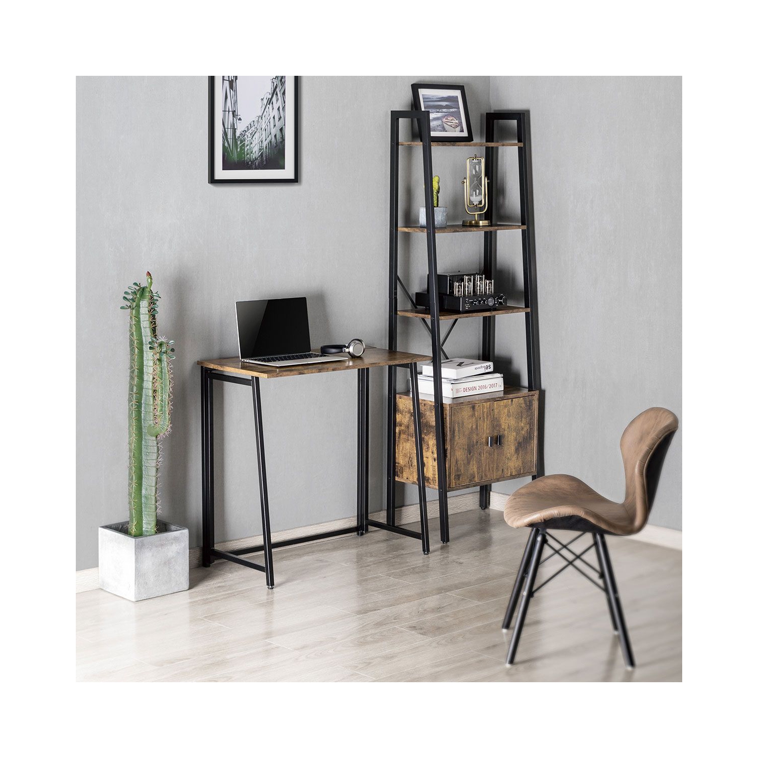 Boost Industries DF-8040F Workstation and DL-13 Ladder Shelf Set