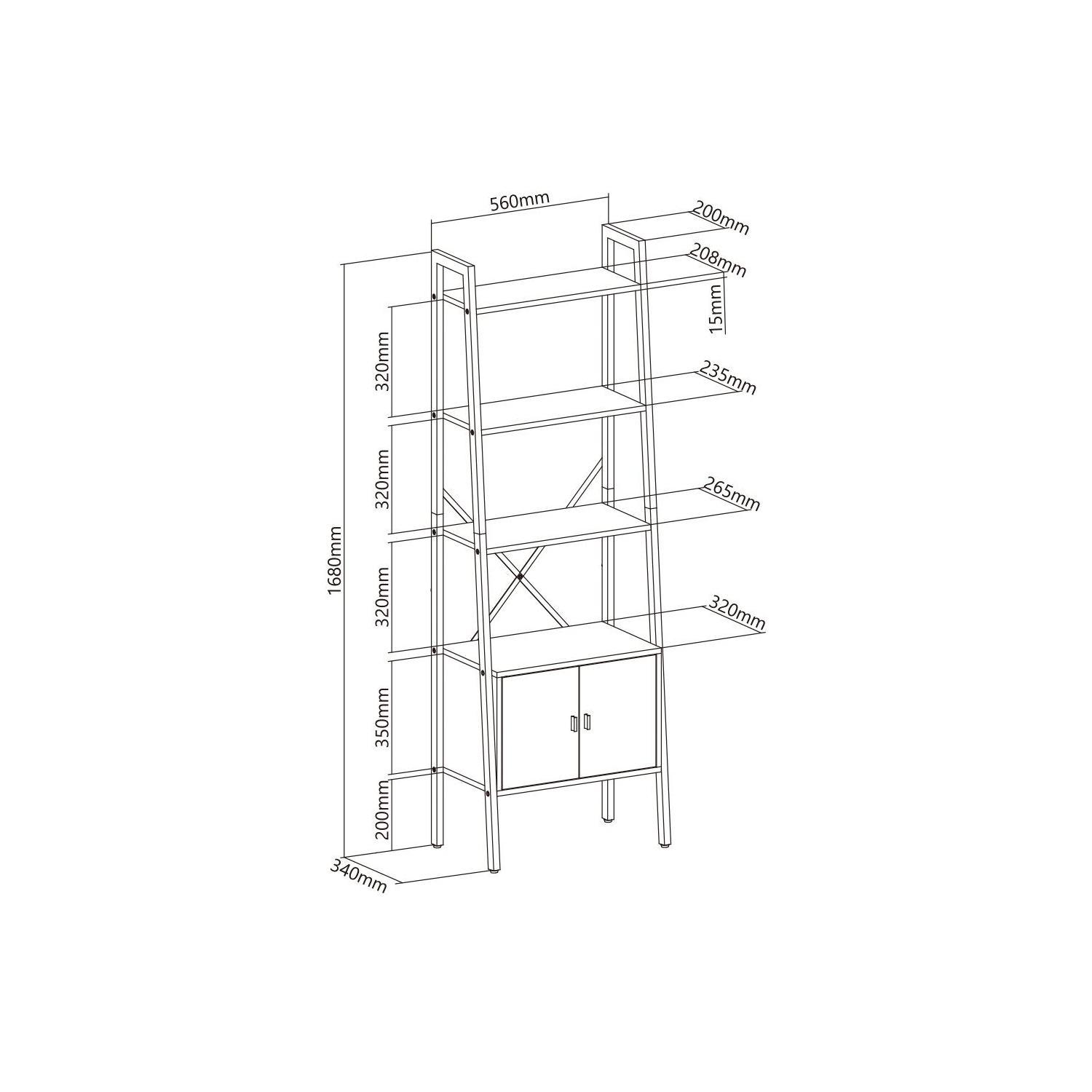 Boost Industries DF-8040F Workstation and DL-13 Ladder Shelf Set