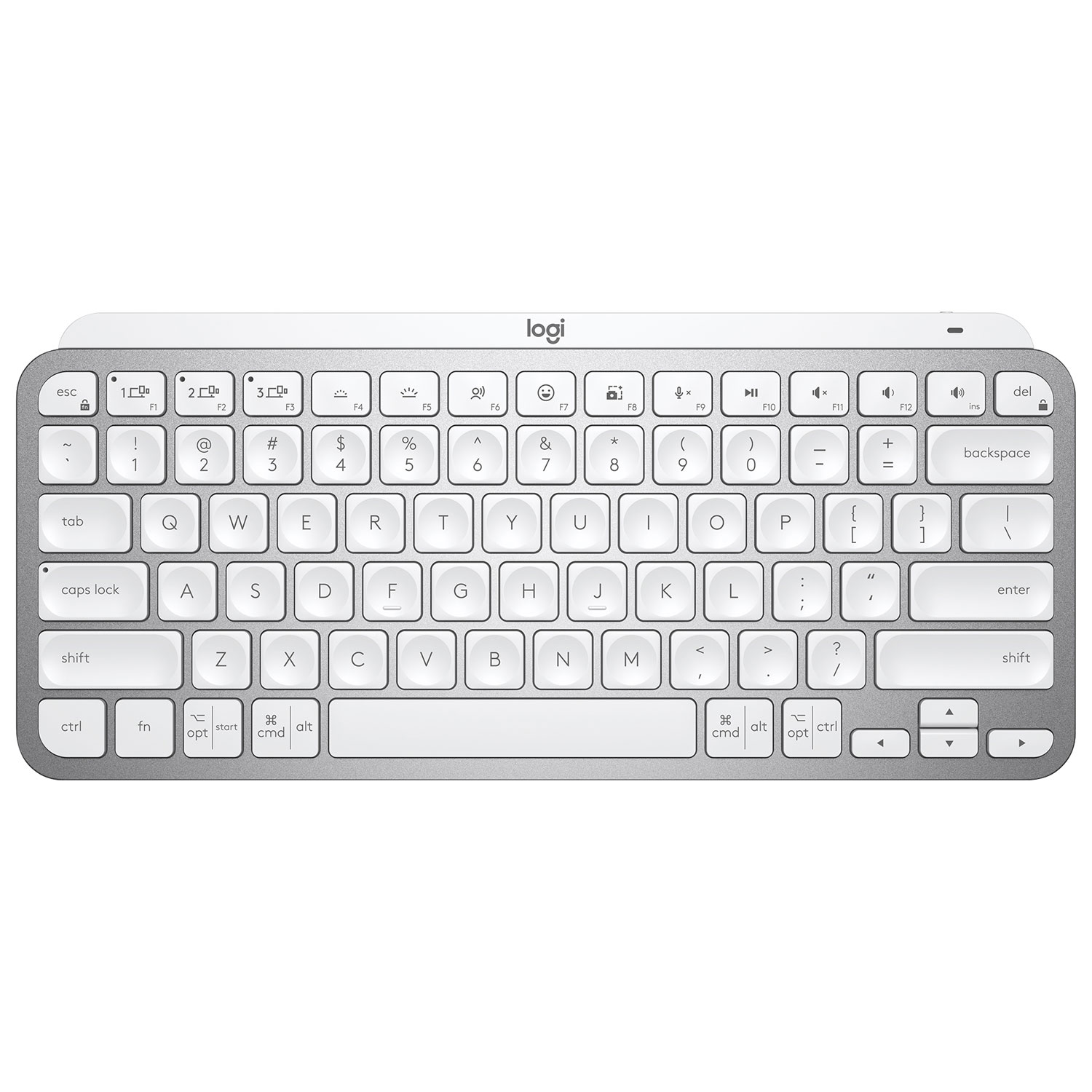 Logitech MX Keys Mini Bluetooth Backlit Ergonomic Keyboard - Pale Grey - English