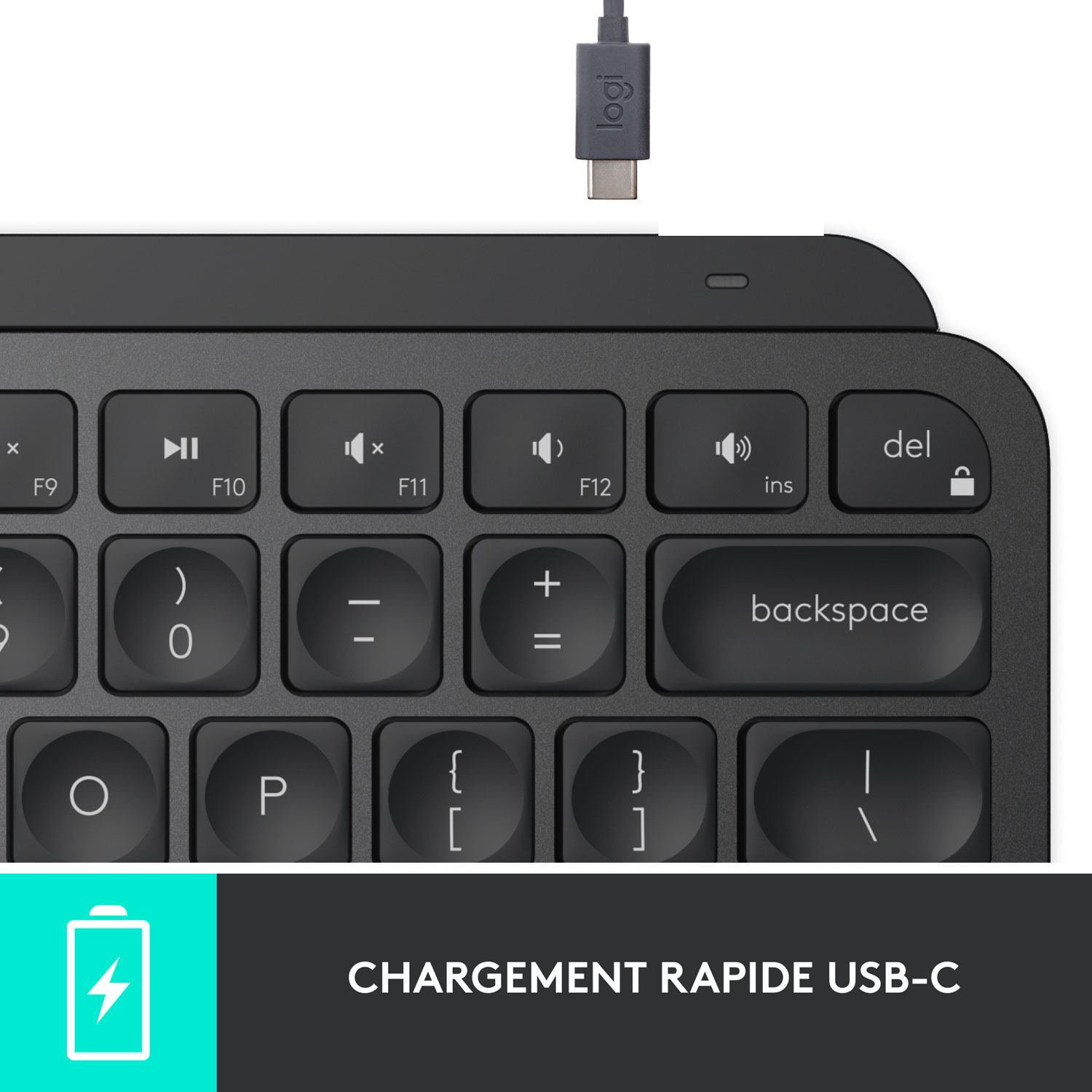 Clavier ergonomique rétroéclairé Bluetooth MX Keys Mini de Logitech - Noir
