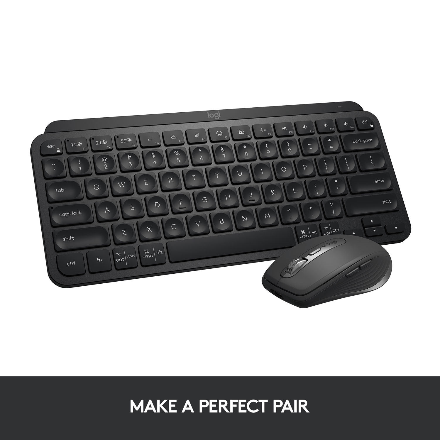 Clavier ergonomique rétroéclairé Bluetooth MX Keys Mini de Logitech - Noir