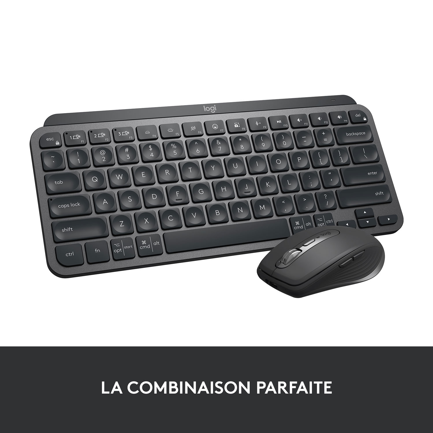 Clavier ergonomique rétroéclairé Bluetooth MX Keys Mini de Logitech - Noir