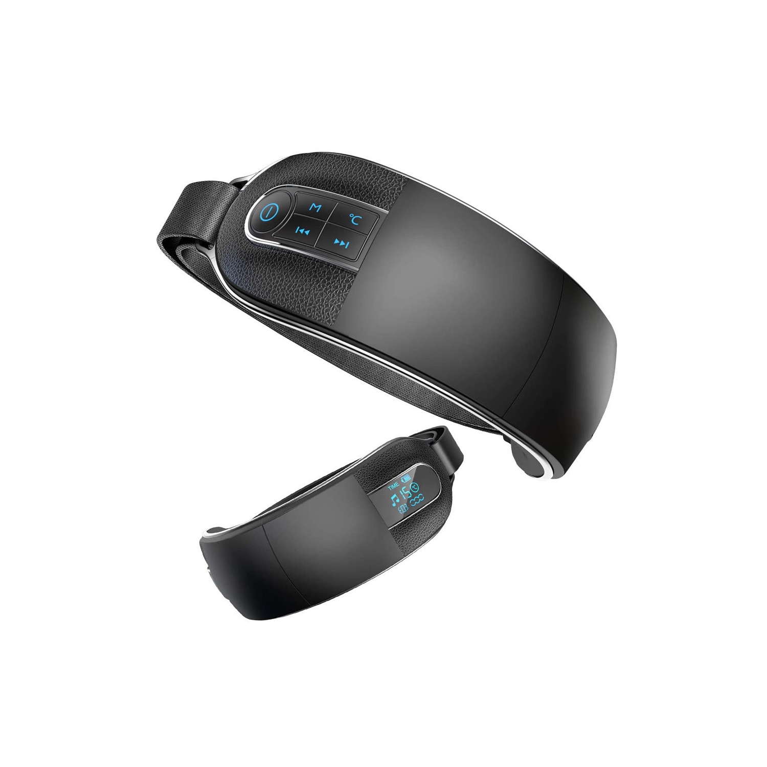 Eye Massager, with Heat, Air Pressure and Acupressure Function, Black