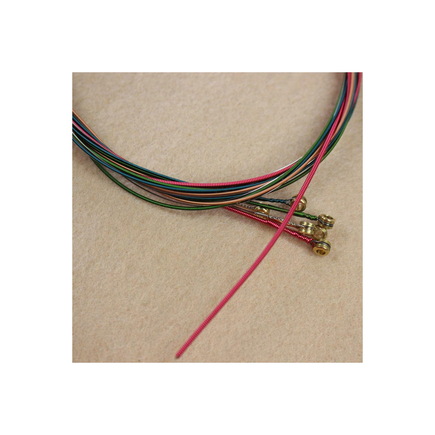 6 cordes de guitare colorées arc-en-ciel pour pièces de guitare acoustique Folk