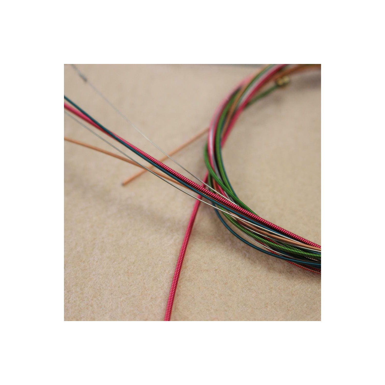 6 cordes de guitare colorées arc-en-ciel pour pièces de guitare acoustique Folk