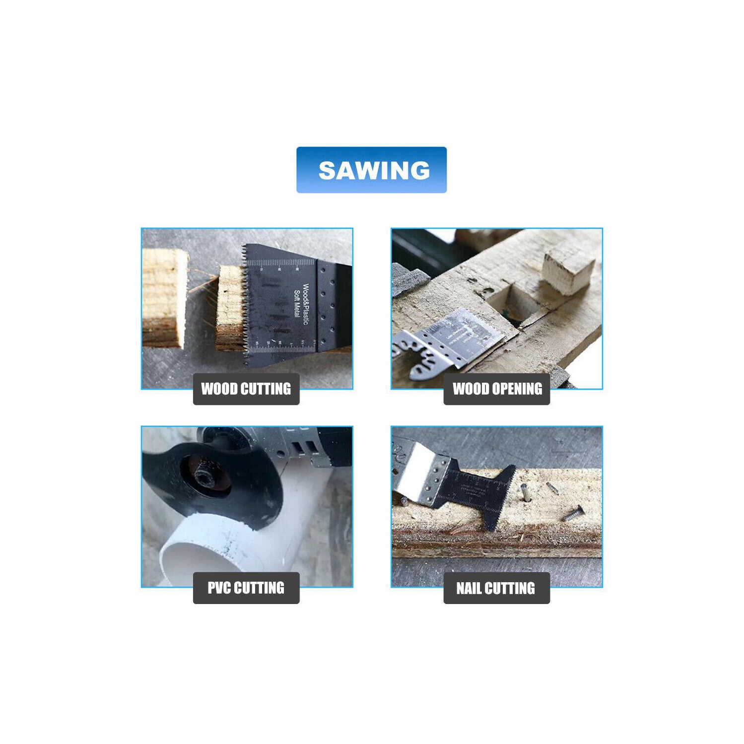 Ensemble de 20 lames universelles pour scie oscillante pour la coupe de bois