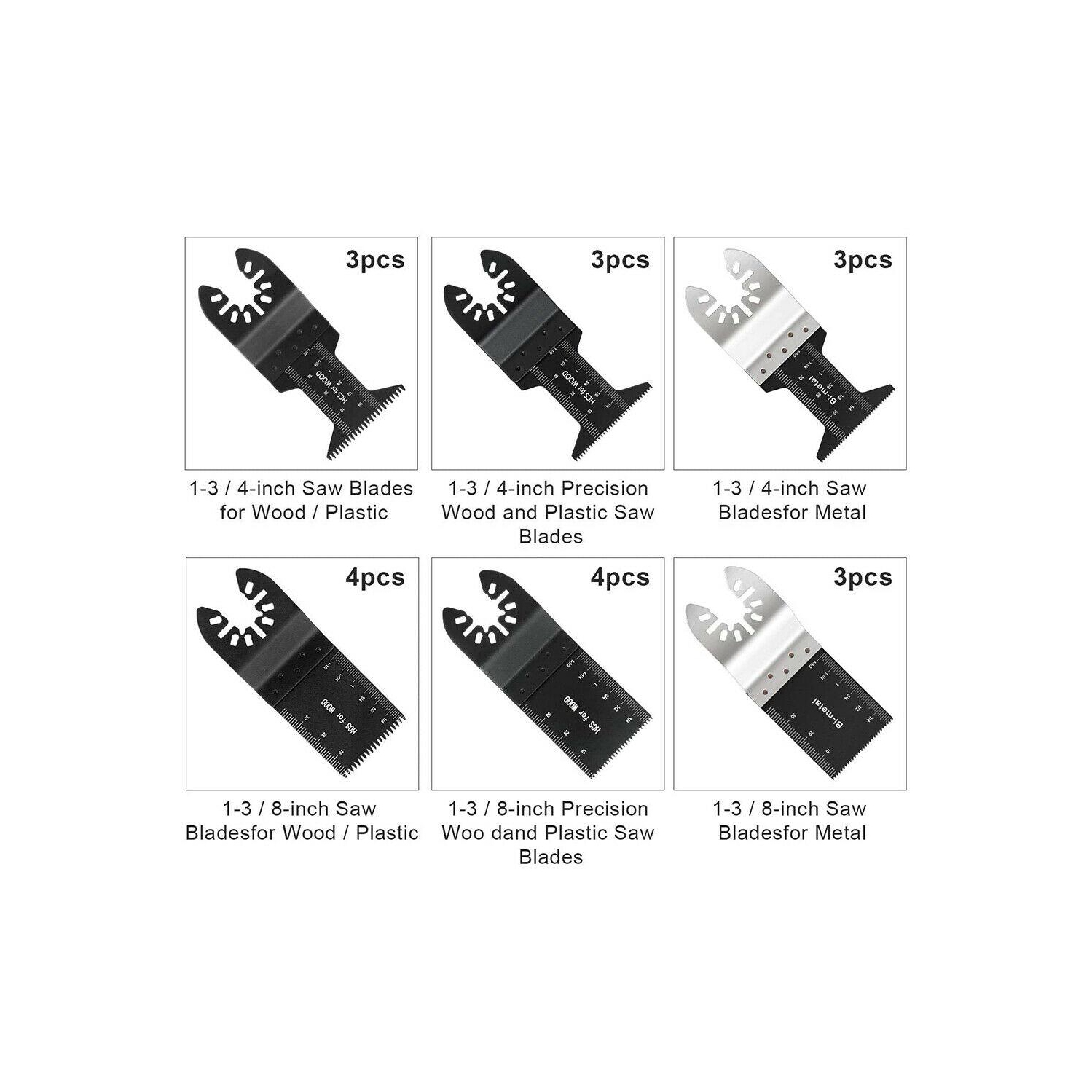 Ensemble de 20 lames universelles pour scie oscillante pour la coupe de bois