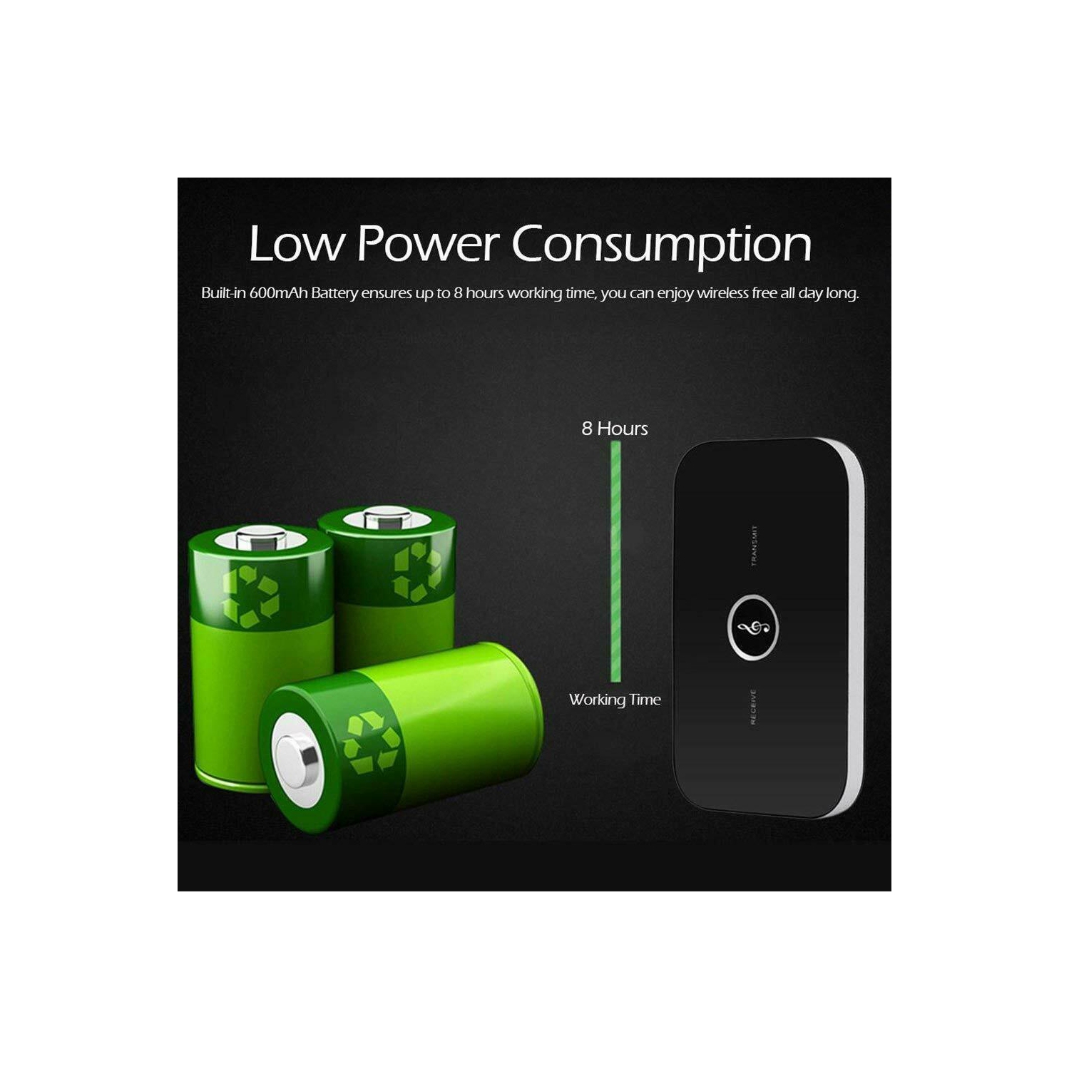 Bluetooth 5.0 Receiver 2 in 1 Audio Wireless Adapter for Car Stereo TV Speaker