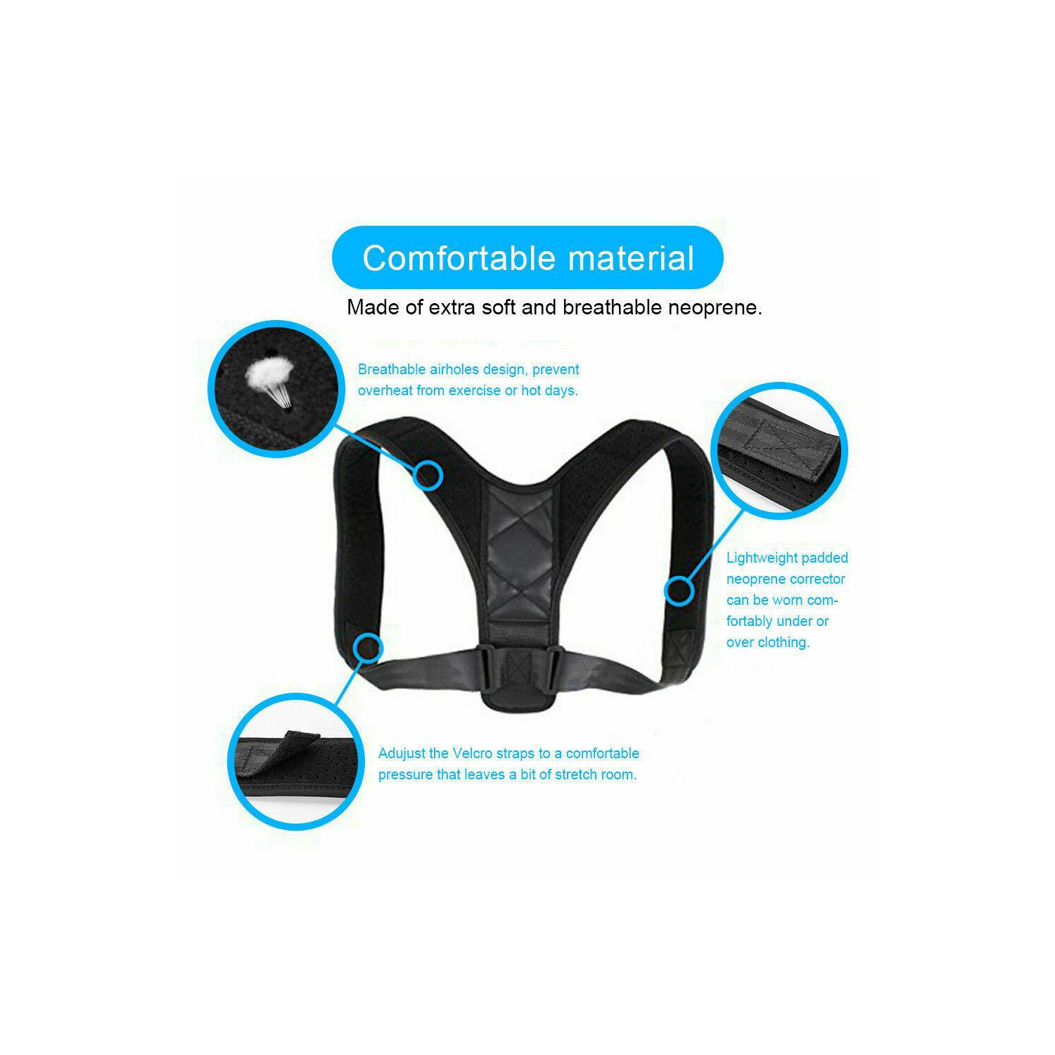 Posture Clavicle Support Corrector Back Straight Shoulders Brace Strap Correct