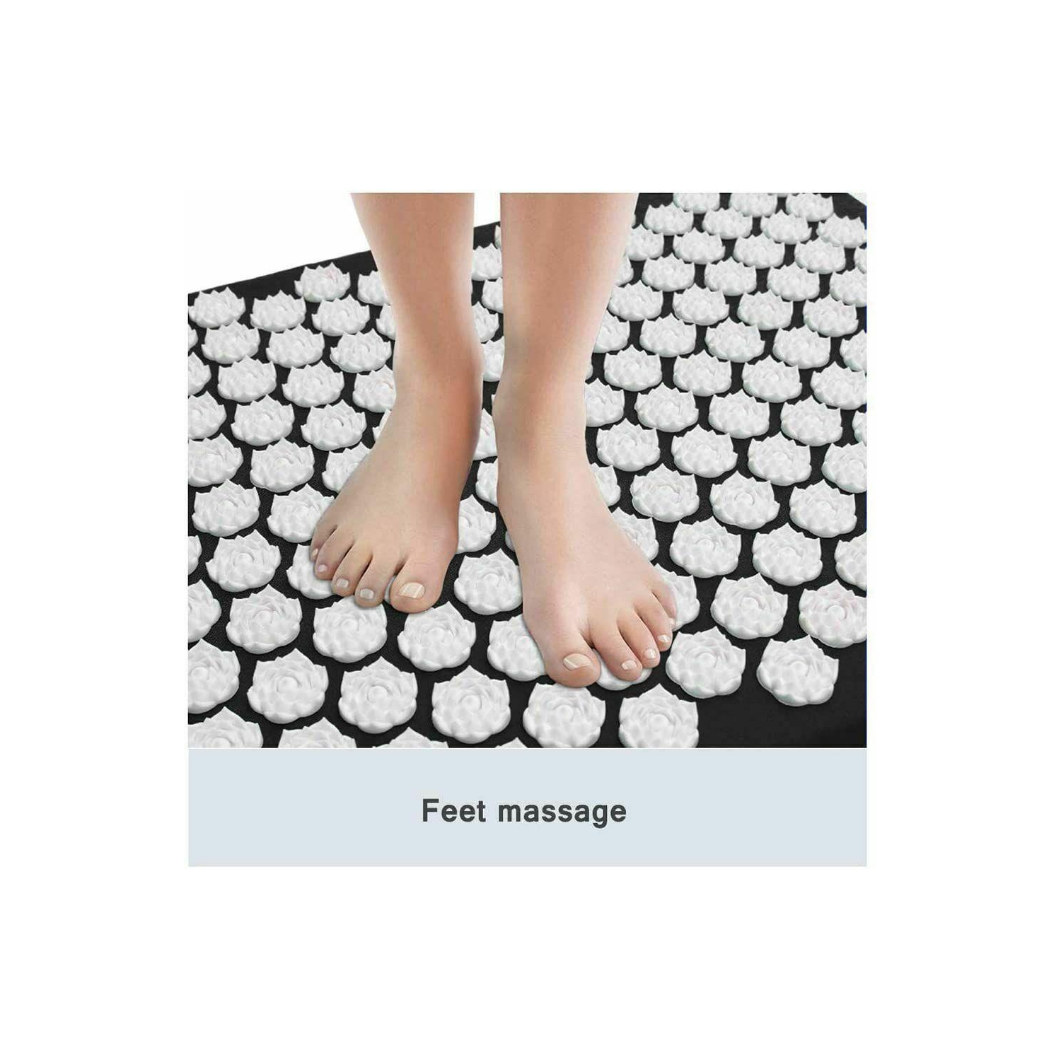 New Yoga Acupressure Massage Mat + Pillow Spiky Pain Stress Soreness Relax Body