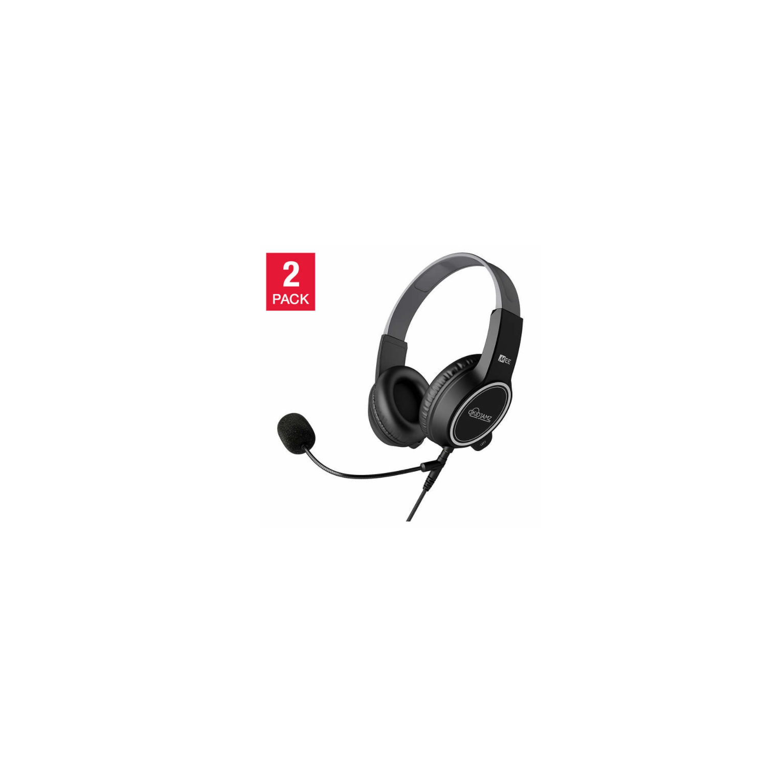 Headset for Kids, Boom Microphone and Volume-limiting Technology, 2- PACK