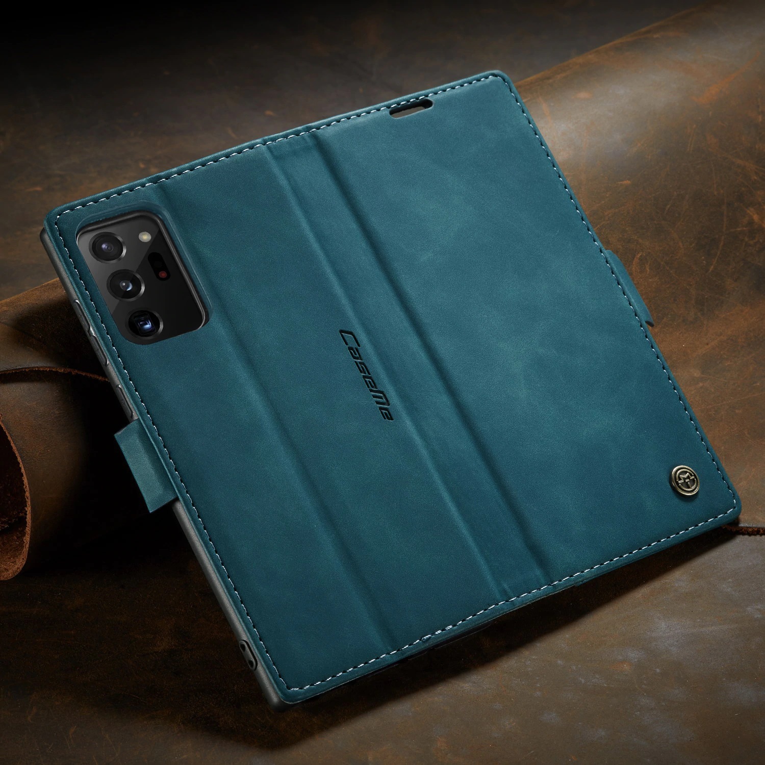 CaseMe Magnetic Stand Flip Protective Cover Leather Flip Cover Purse Style with ID & Credit Card Slots Holder for Samsung Galaxy NOTE 20 ULTRA -Blue