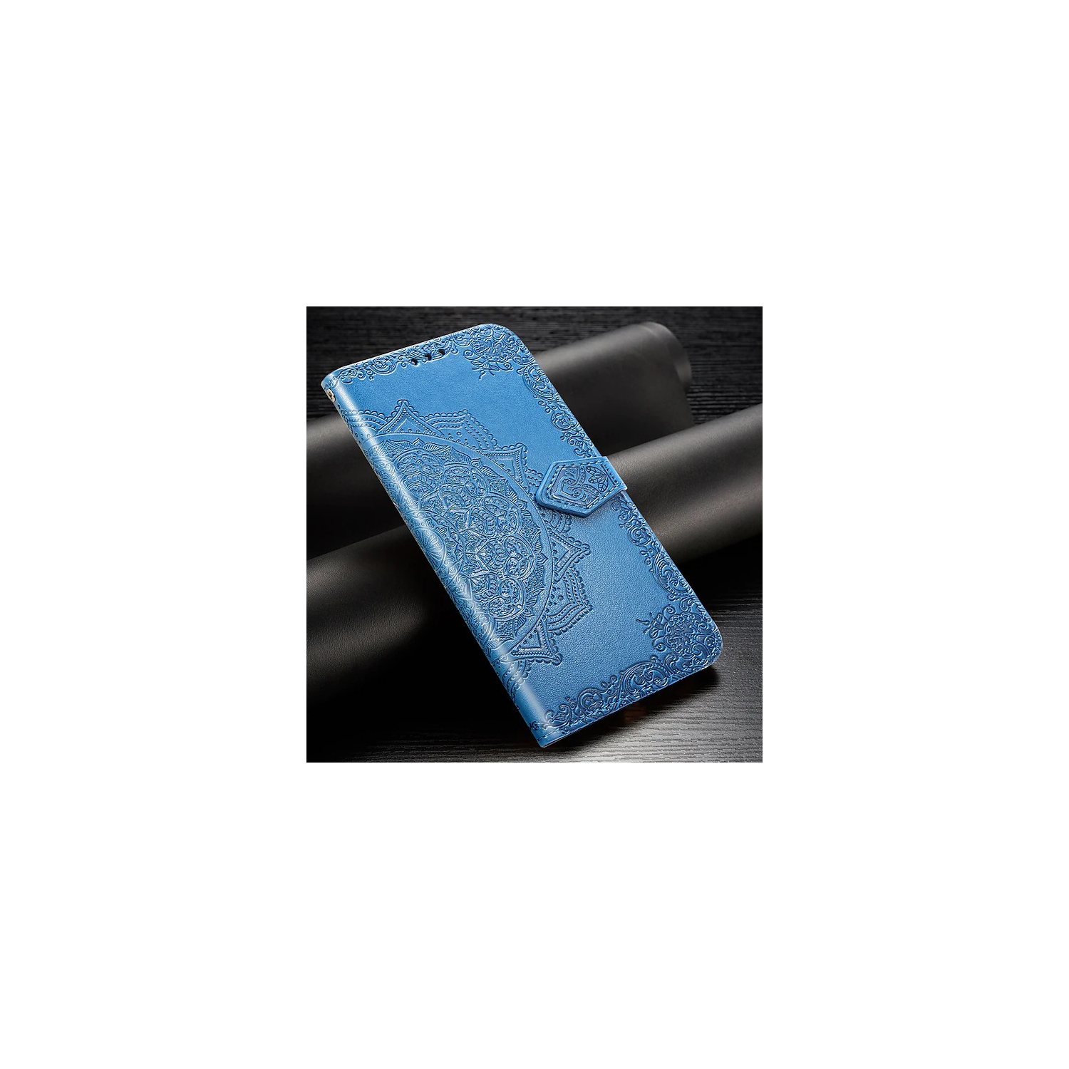 MyCase Wallet Case for Samsung Galaxy NOTE 20 ULTRA Emboss Mandala Flower Pattern Flip Case PU Leather Magnetic Kickstand Cover with Card Slots