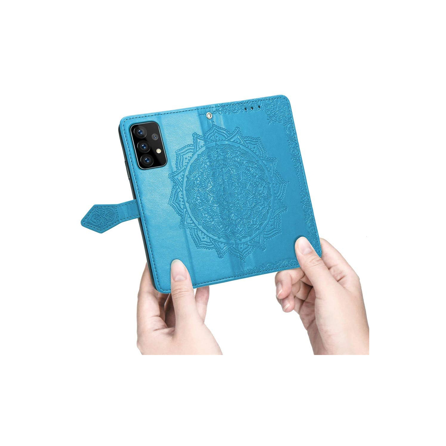 MyCase Wallet Case for Samsung Galaxy NOTE 20 ULTRA Emboss Mandala Flower Pattern Flip Case PU Leather Magnetic Kickstand Cover with Card Slots