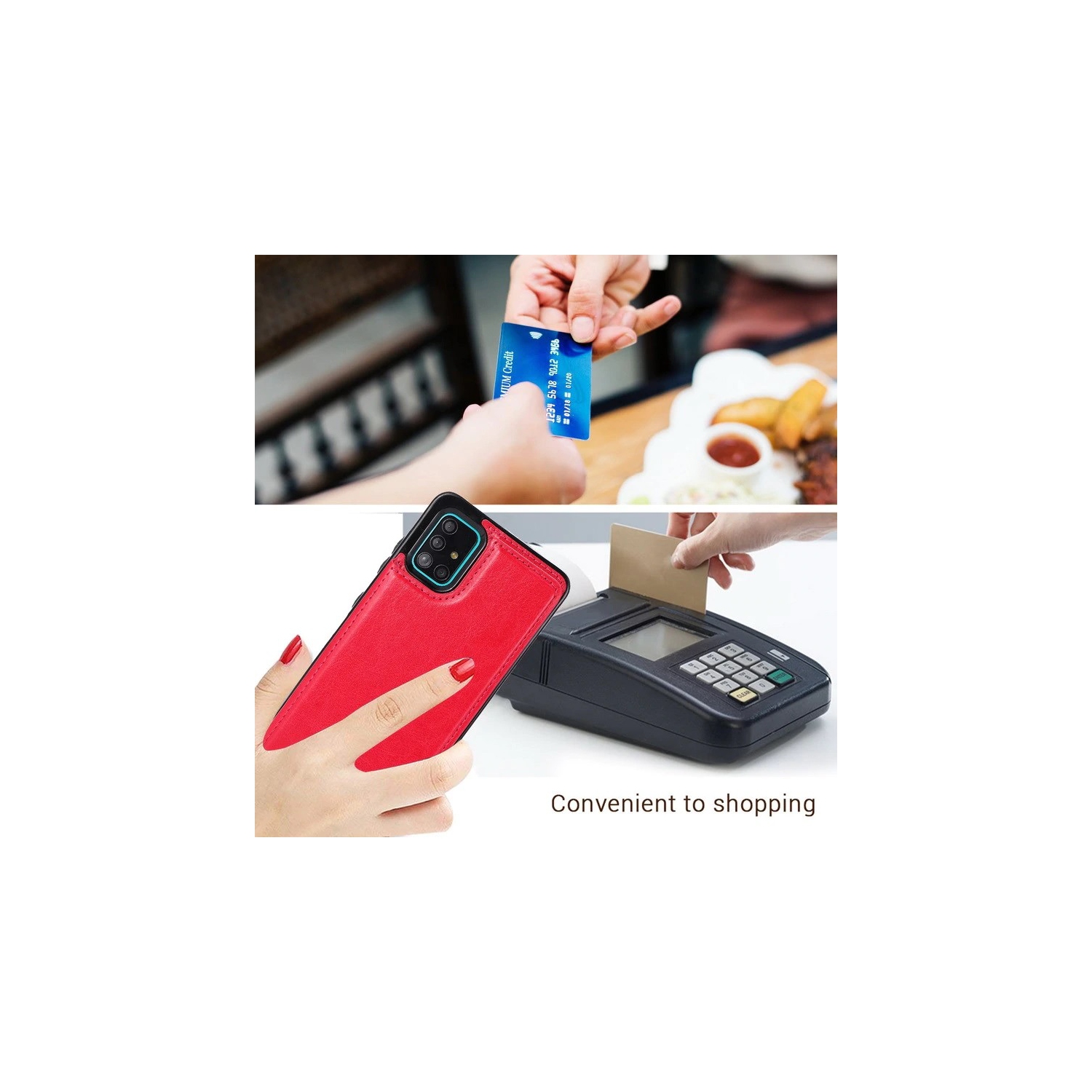 Loris & Case – Étui portefeuille en cuir de haute qualité avec béquille pour carte de protection antichoc pour Galaxy S2o FE de Samsung – Rouge