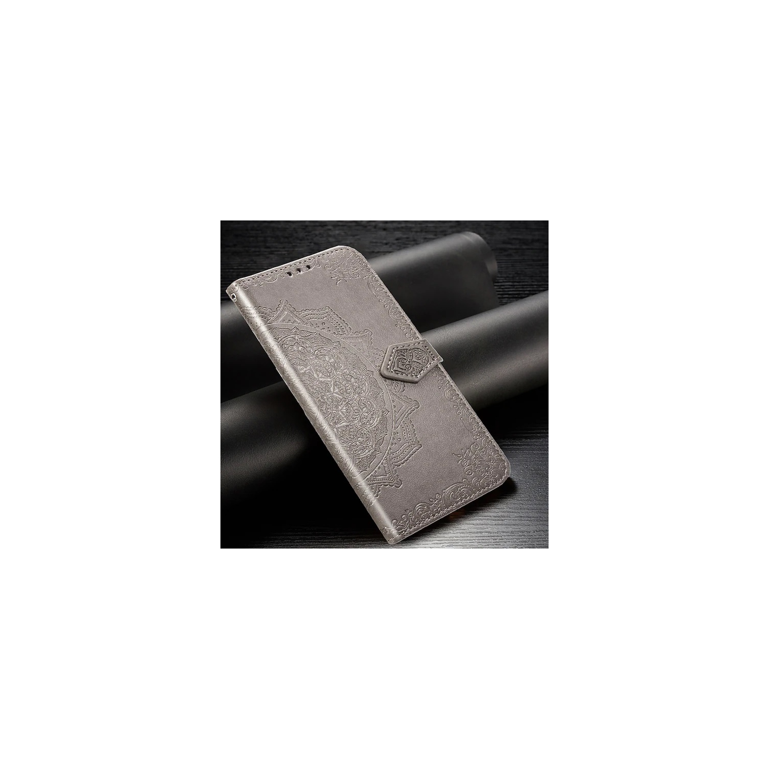 MyCase Wallet Case for Samsung Galaxy NOTE 20 ULTRA Emboss Mandala Flower Pattern Flip Case PU Leather Magnetic Kickstand Cover with Card Slots