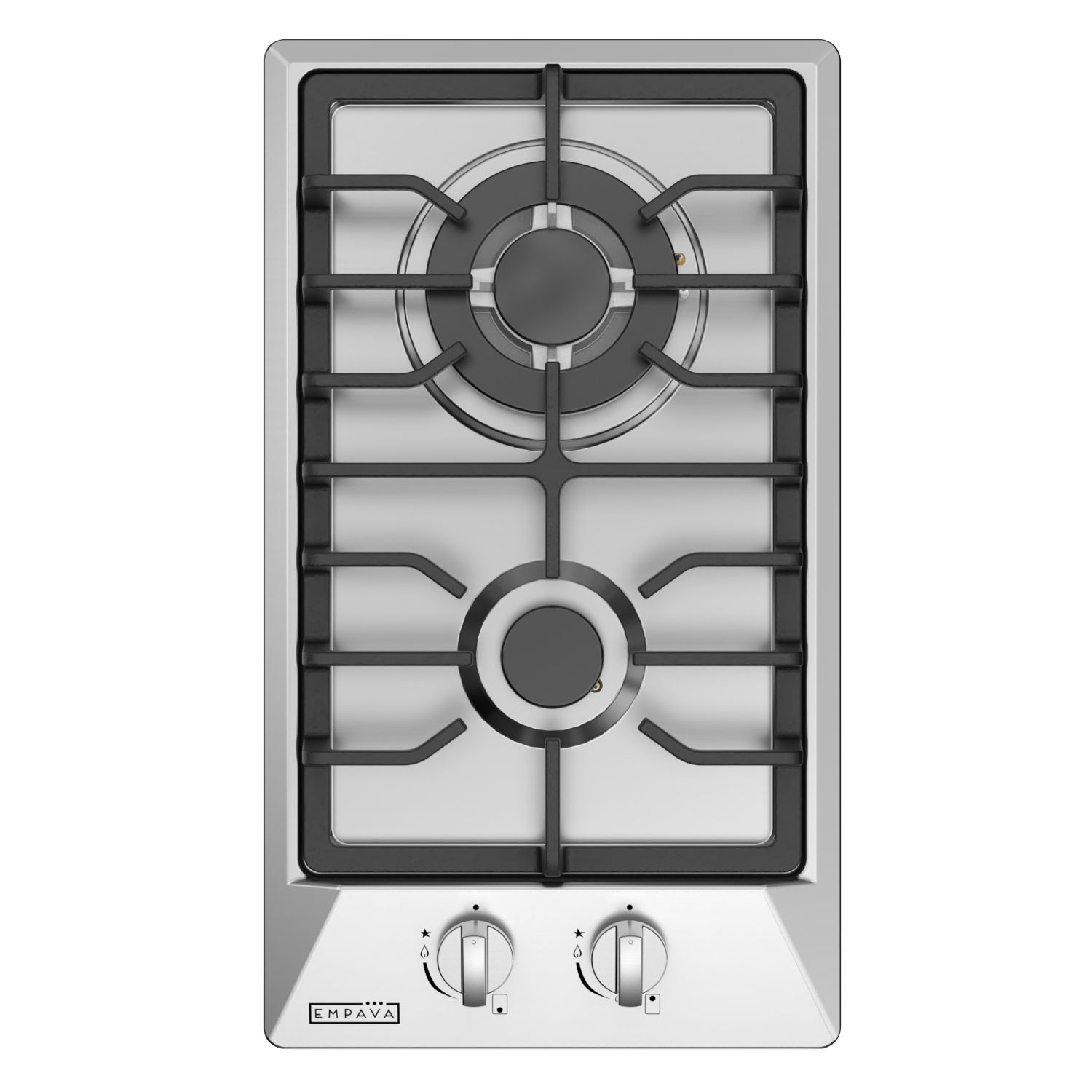 Empava 12-in 2 Burners Stainless Steel Gas Cooktop