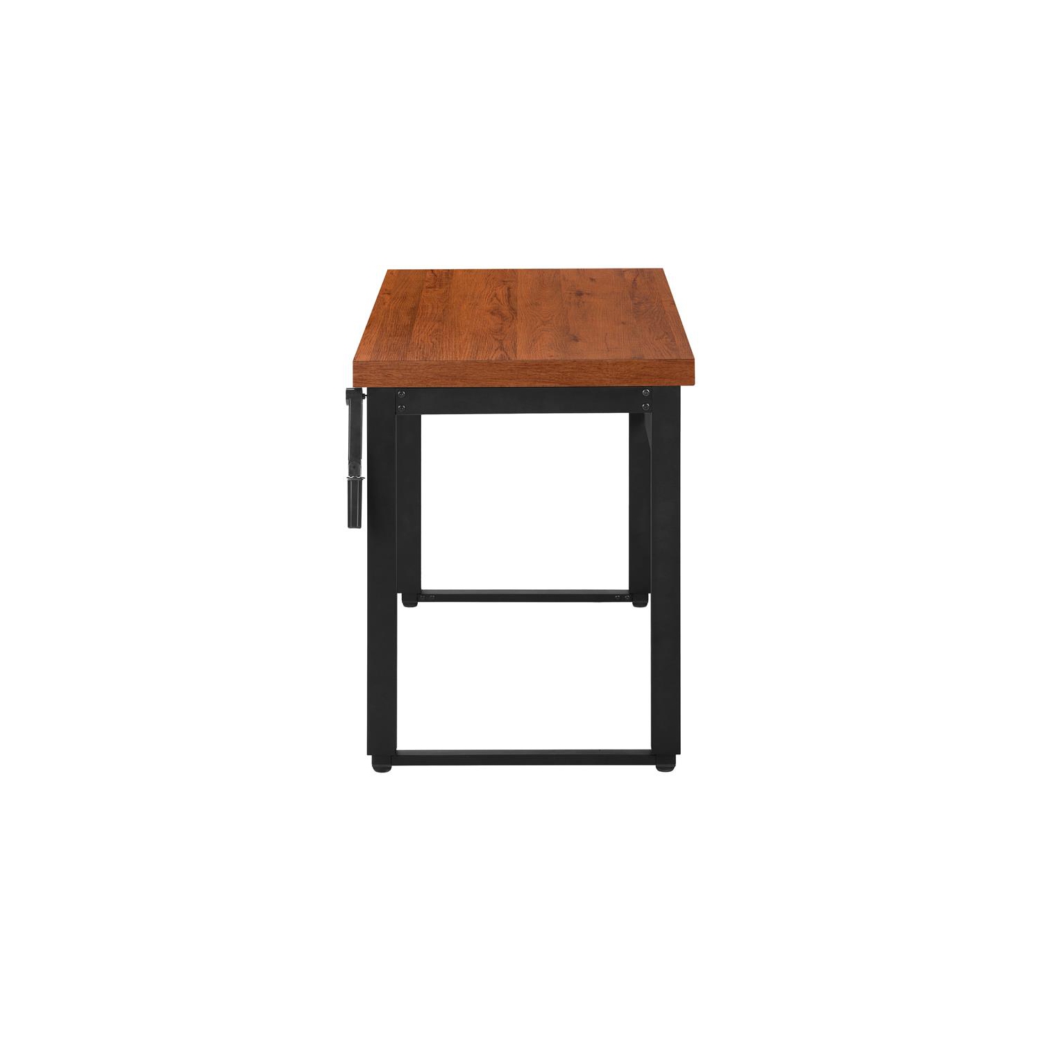 Computer Desk Standing Adjustable 48"L Work Laptop Metal Brown