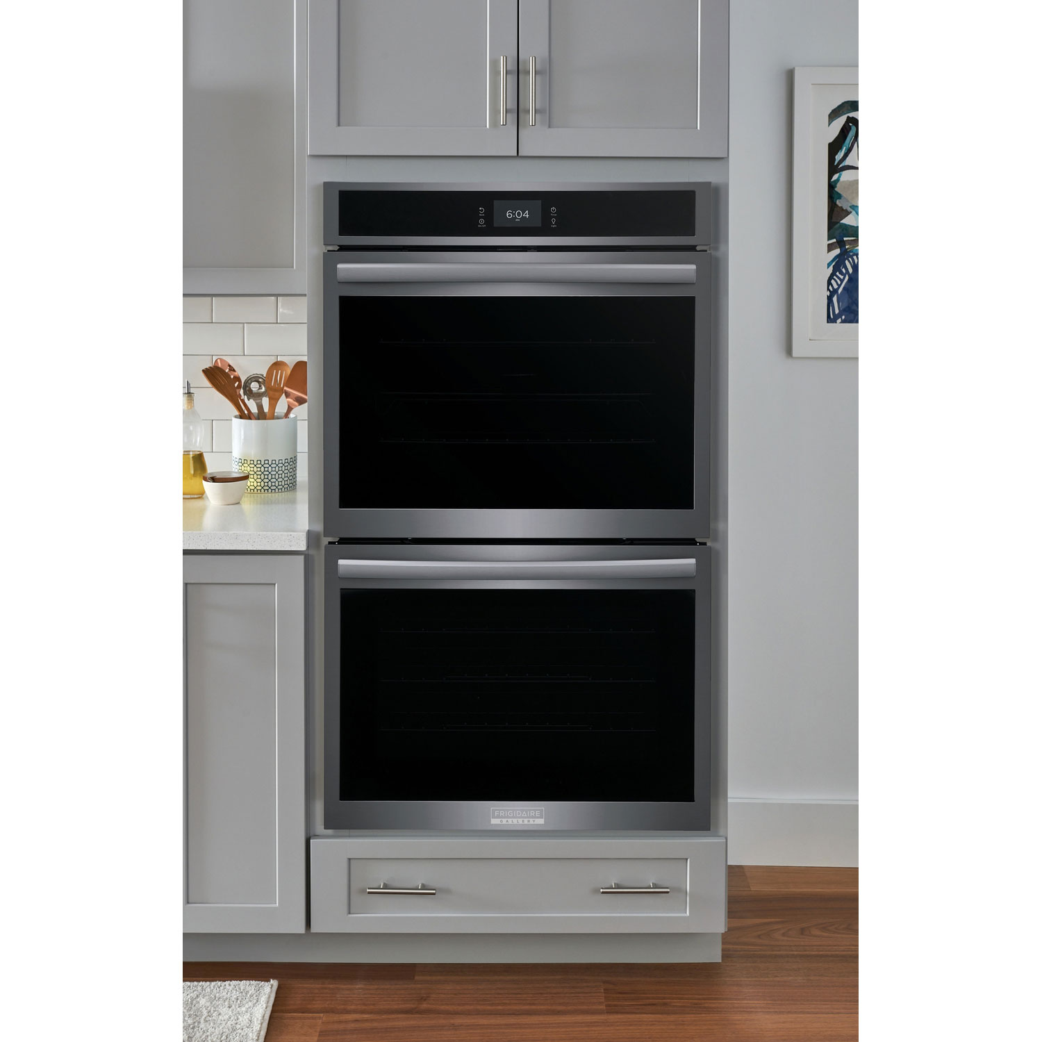 Frigidaire Gallery 30" 10.6 Cu. Ft. Double Electric Wall Oven - Black Stainless