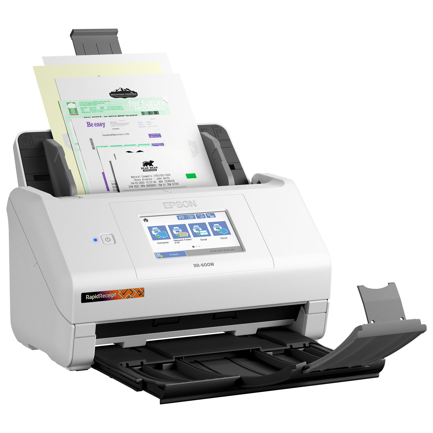 Epson RapidReceipt RR-600W Wireless Receipt & Document Scanner