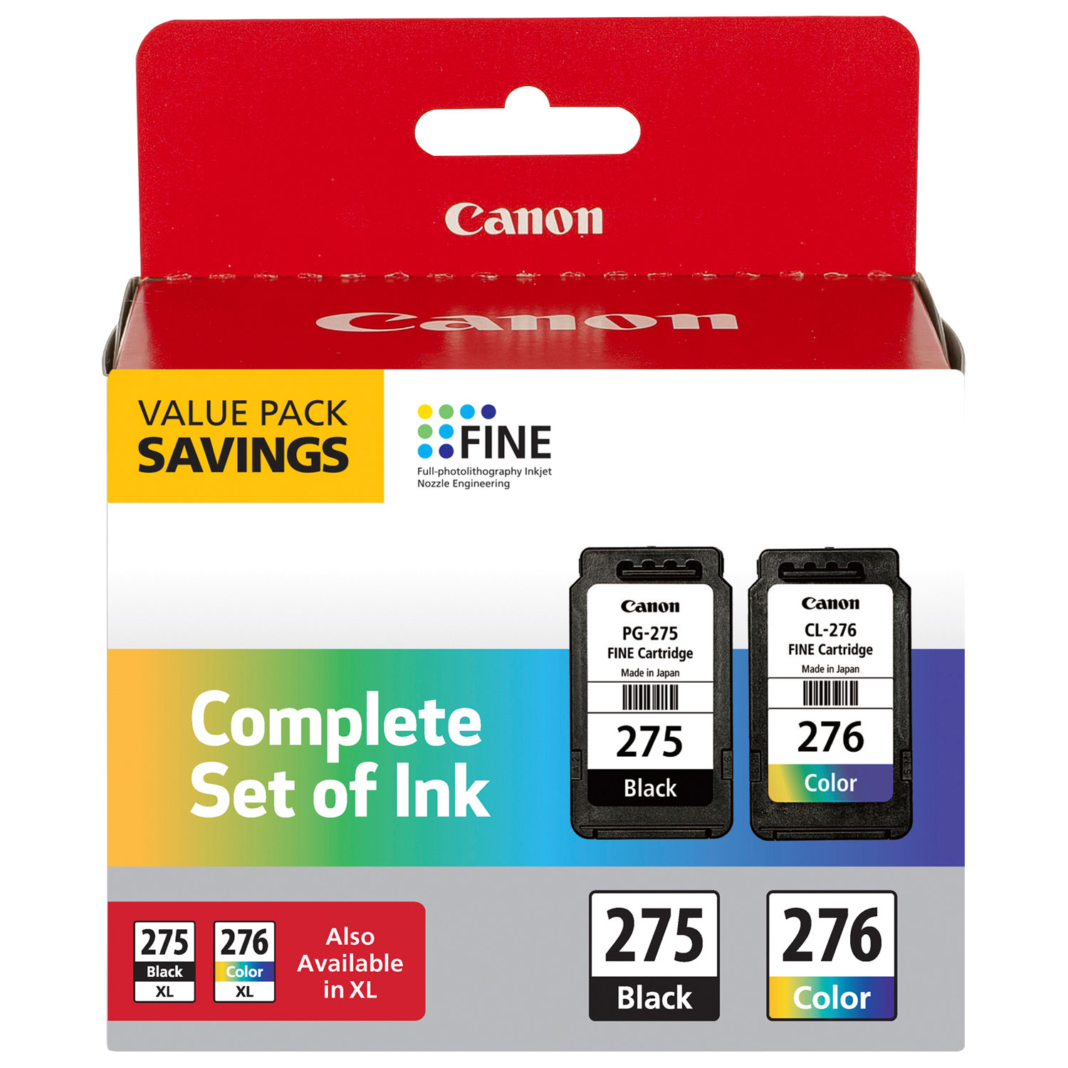 Canon Black/Colour Ink (PG-275XL/CL-276) - 2 Pack