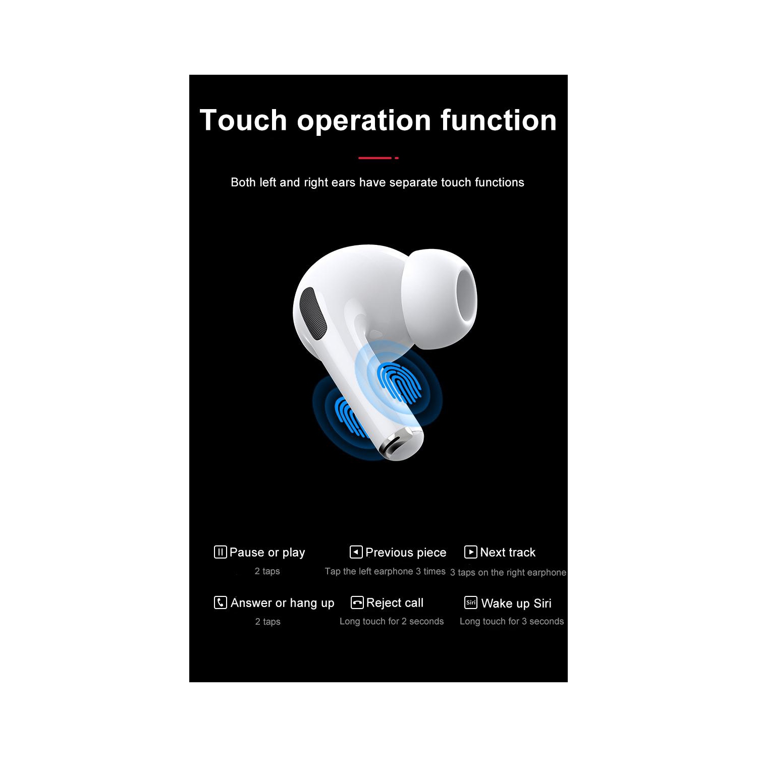 Wireless Bluetooth 5.0 Headphone Bluetooth Earphone Earbuds Headset with Charging Box for IPhone Android White