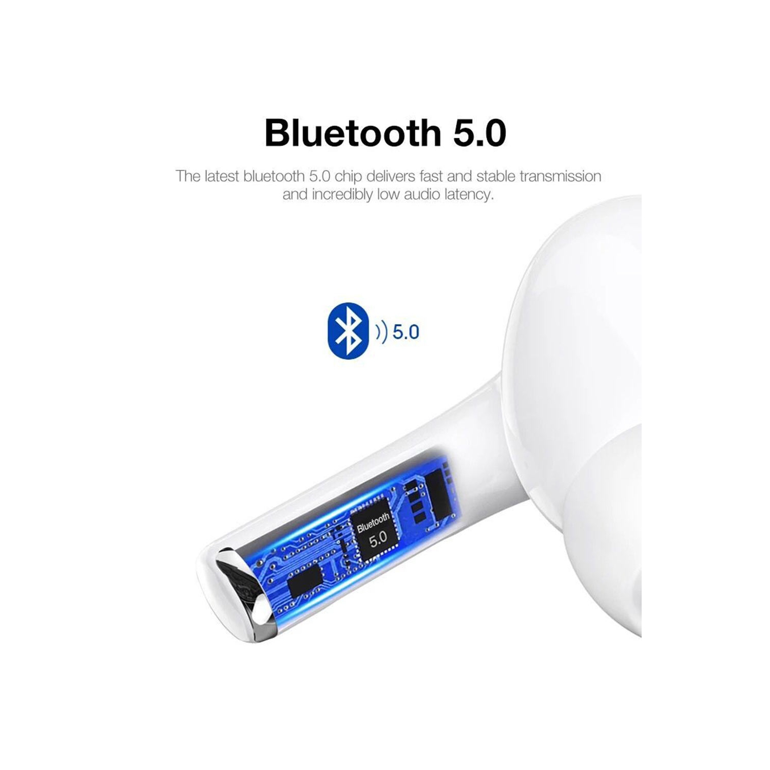 Wireless Bluetooth 5.0 Headphone Bluetooth Earphone Earbuds Headset with Charging Box for IPhone Android White
