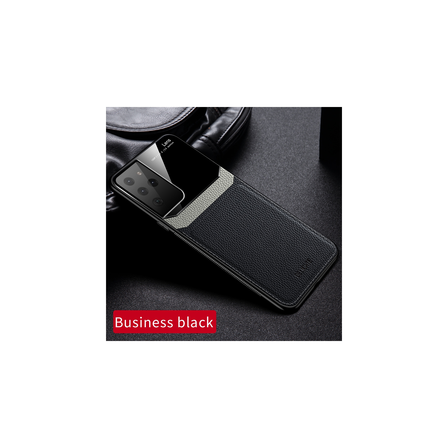 Leather case back cover Protective Cover Phone Case Glass Back Shell For Samsung Galaxy S21 Plus