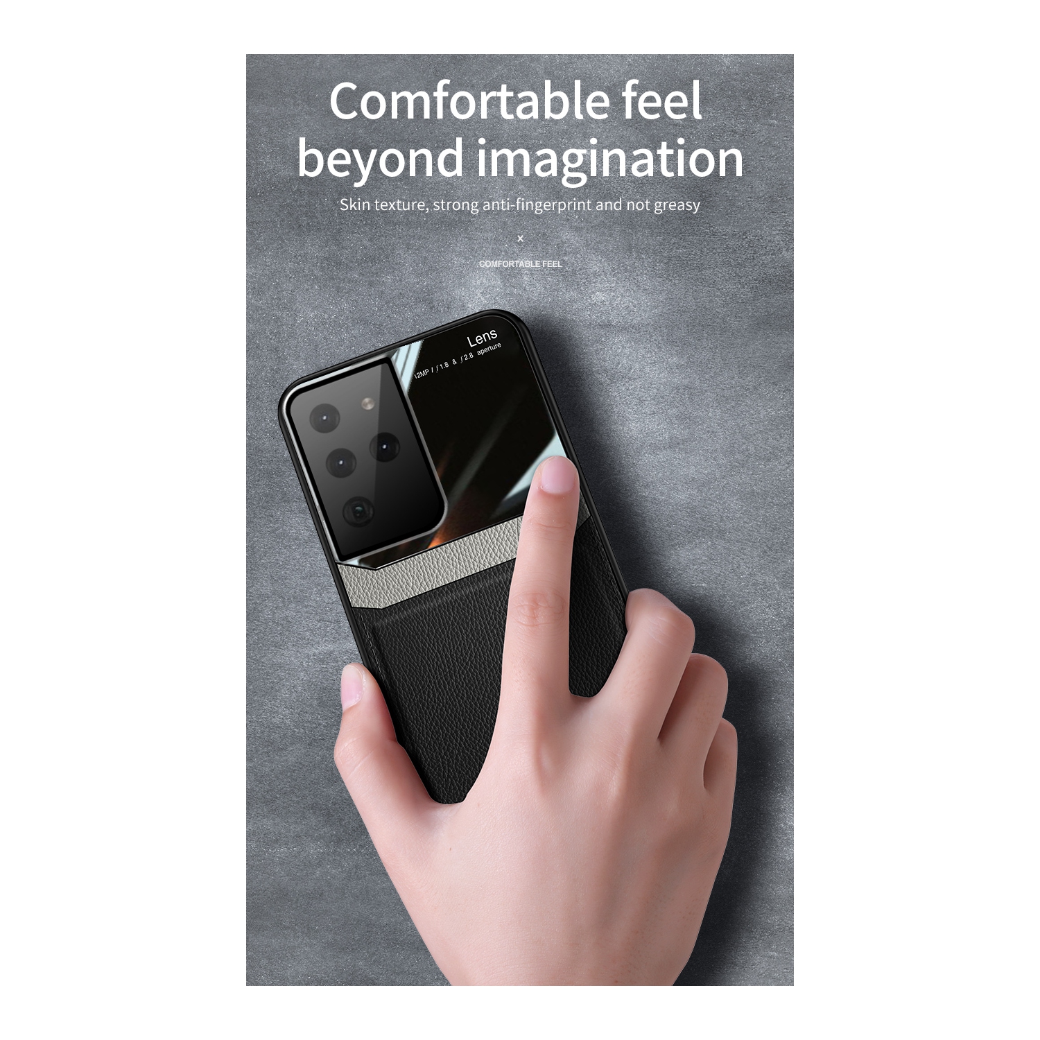 Leather case back cover Protective Cover Phone Case Glass Back Shell For Samsung Galaxy S21 Plus