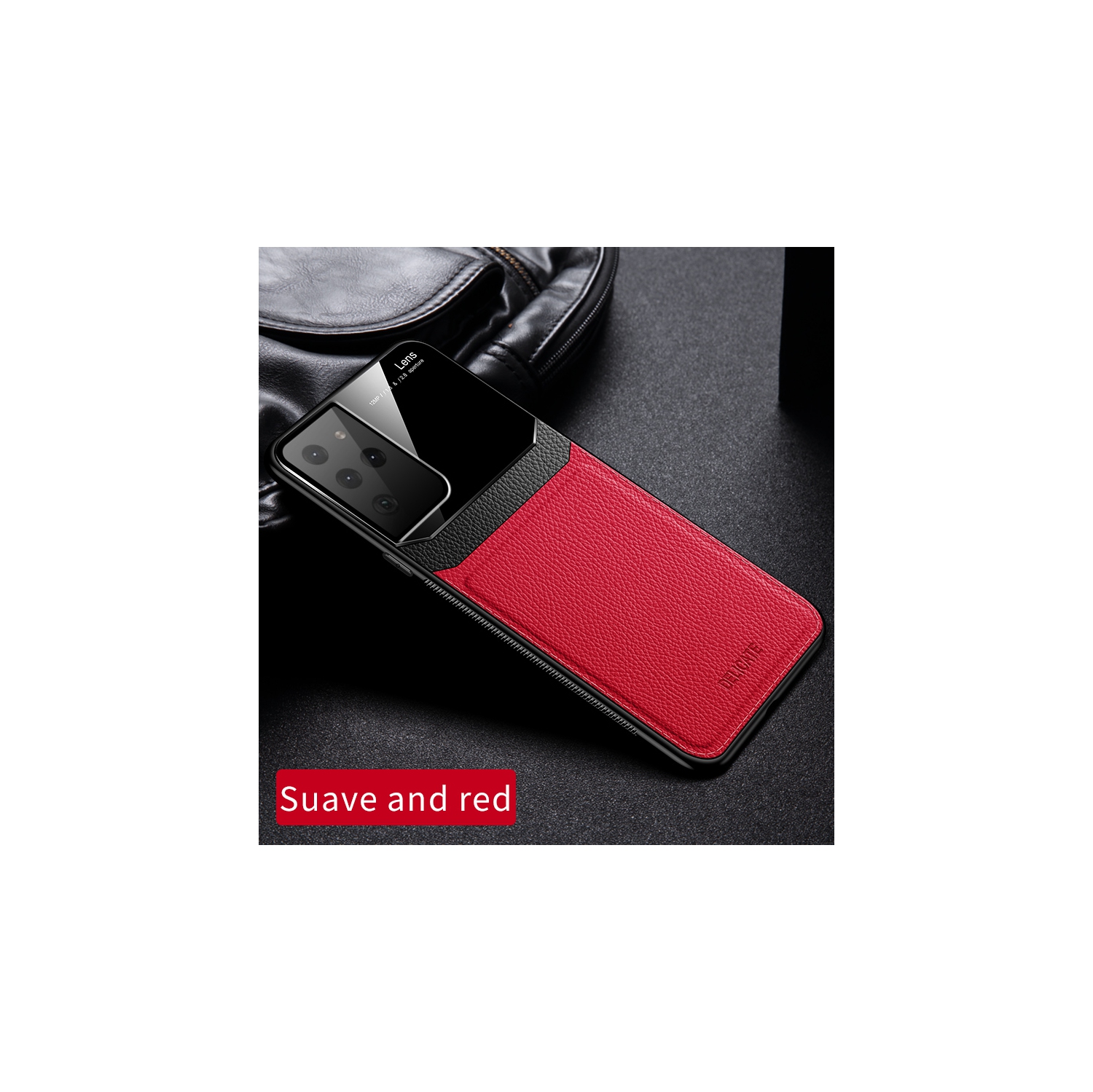 Leather case back cover Protective Cover Phone Case Glass Back Shell For Samsung Galaxy S21 Plus