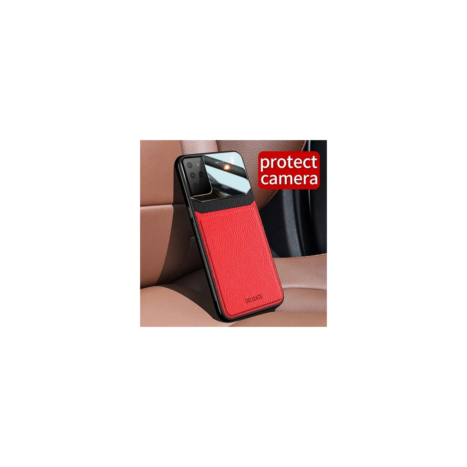 Leather case back cover Protective Cover Phone Case Glass Back Shell For Samsung Galaxy S21 Plus