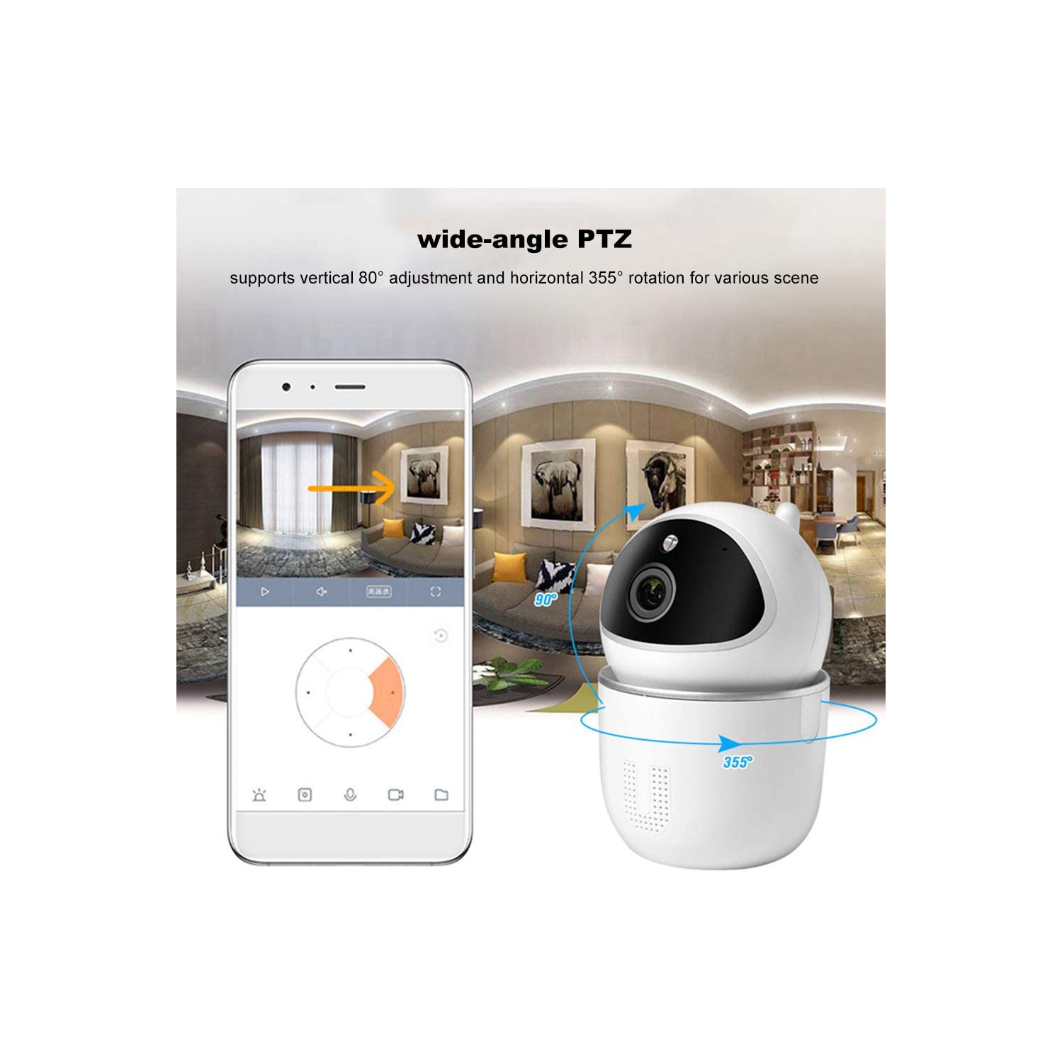 1080P HD IP Camera Smart WiFi Home Security Camera Surveilance Camera with PIR Motion Detection Home Security