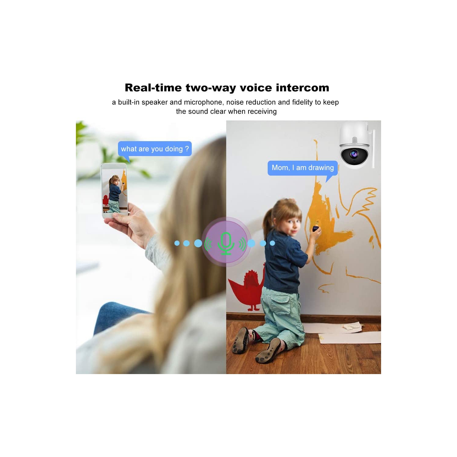 1080P HD IP Camera Smart WiFi Home Security Camera Surveilance Camera with PIR Motion Detection Home Security