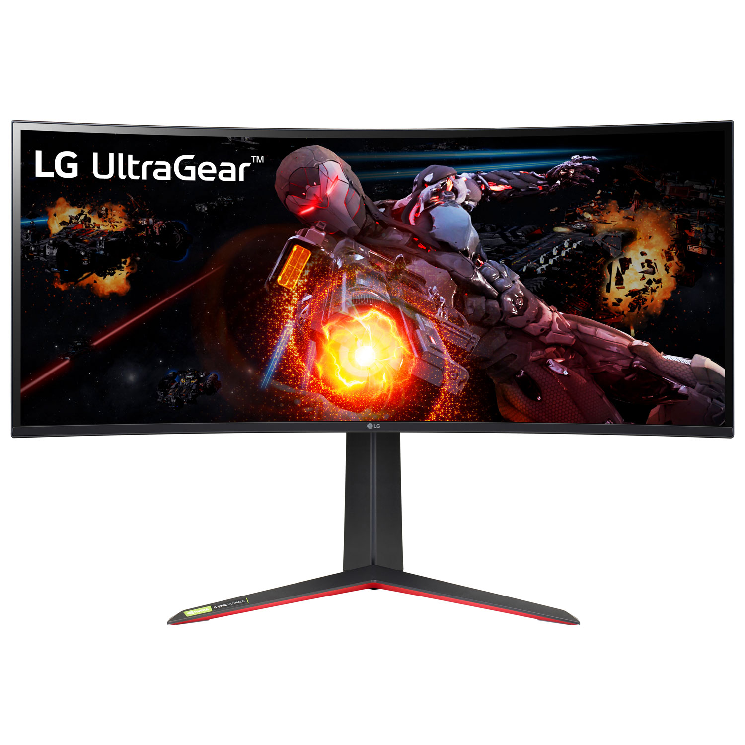 LG UltraGear 34" 1440p WQHD 144Hz 1ms GTG Curved IPS LED G-Sync Gaming Monitor (34GP950G-B) - Black