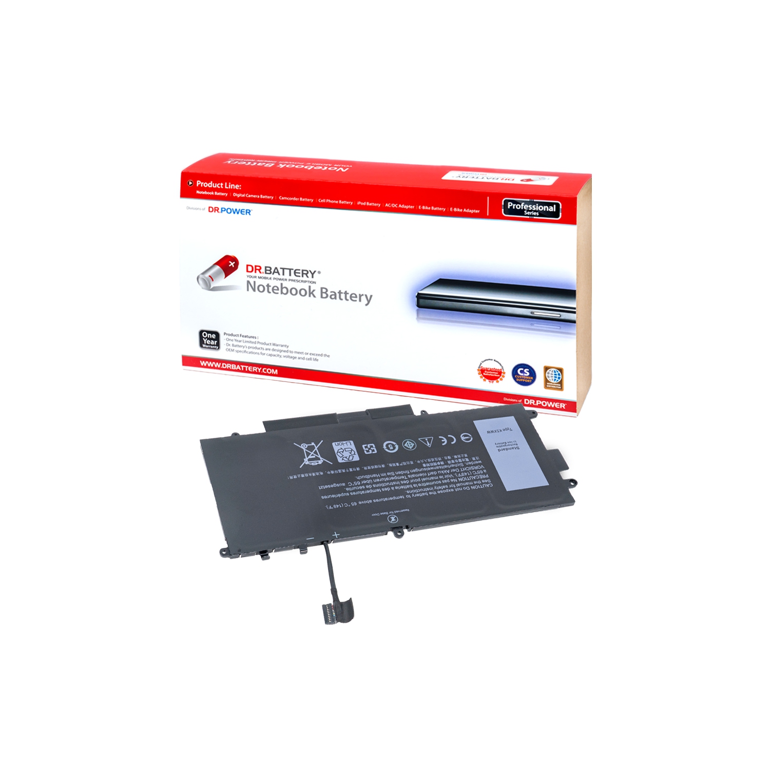 DR. BATTERY - Replacement for Dell Latitude 5289 / 7389 / 7390 / E5289 / L3180 / 6CYH6 / 725KY / K5XWW / N18GG